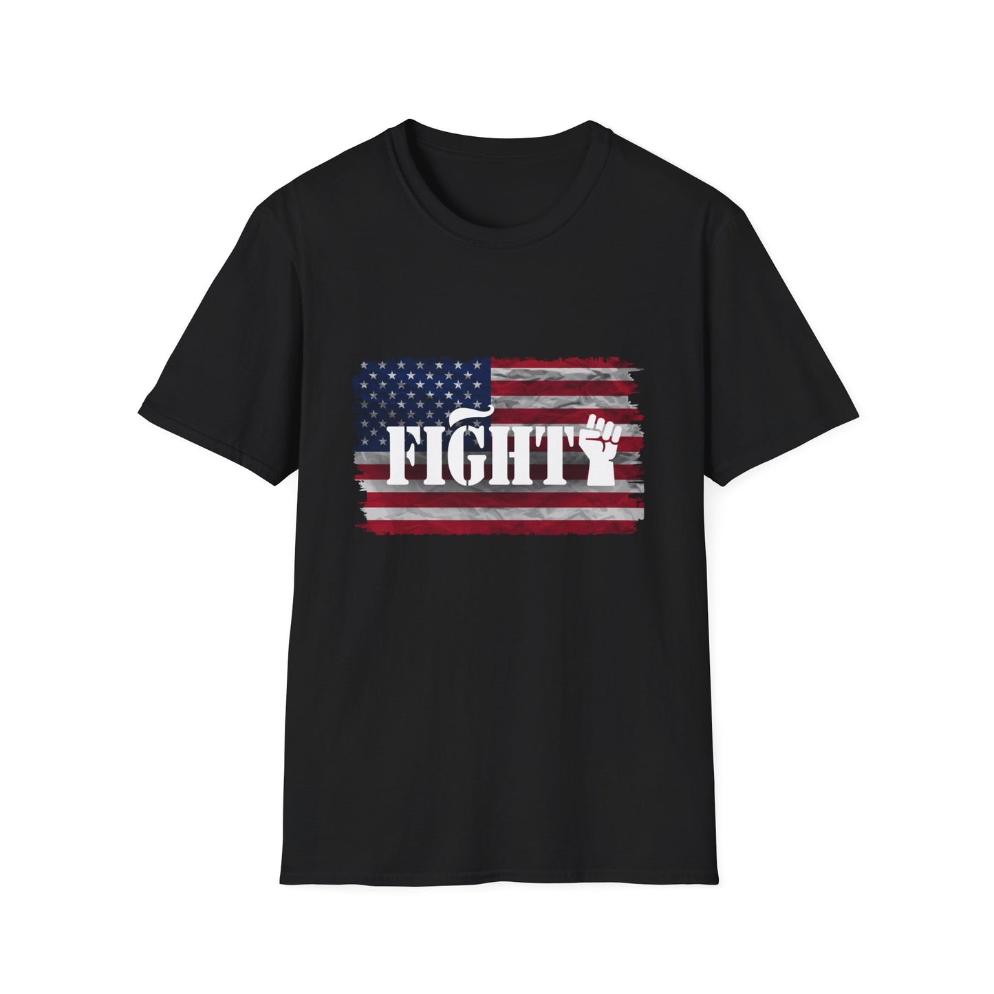 Fight Men's Tshirt (Flag Logo) - Sweet Baby Jeez Teez
