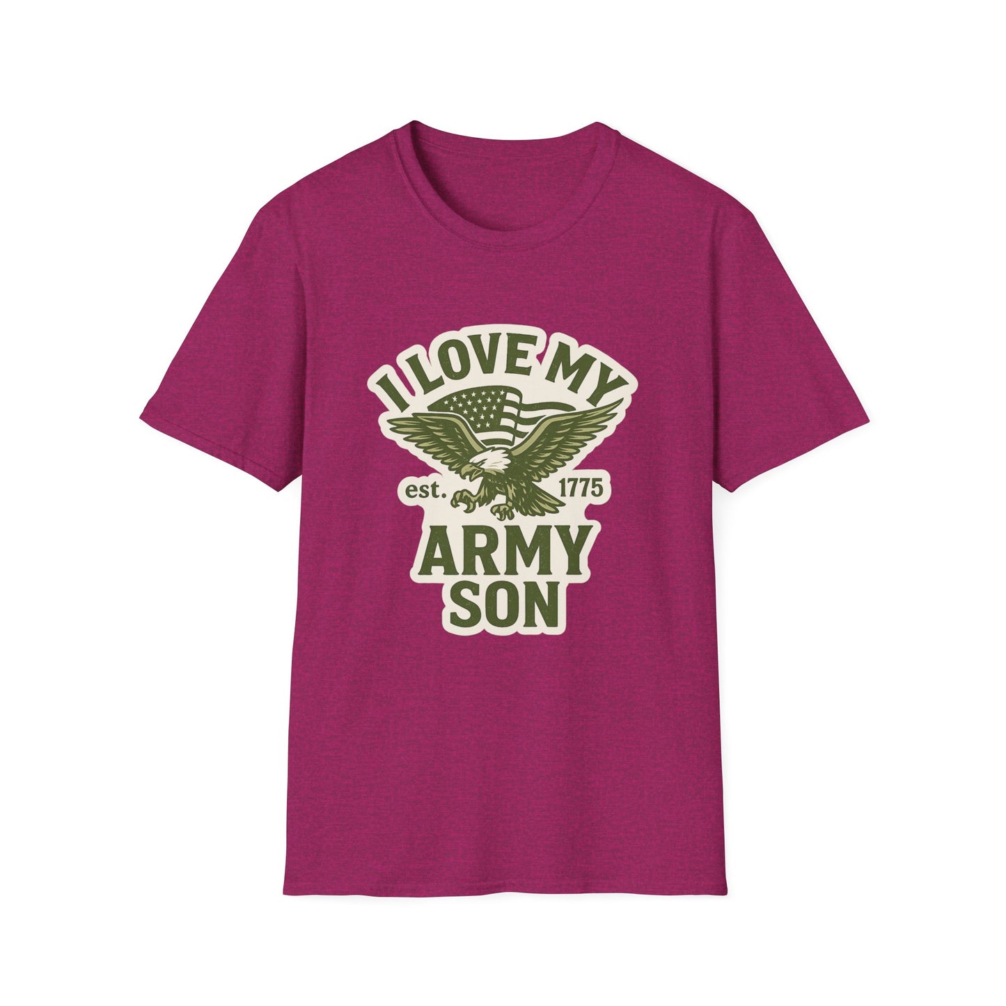 "I Love My Army Son" Military Support Patriotic Army Softstyle Tshirt