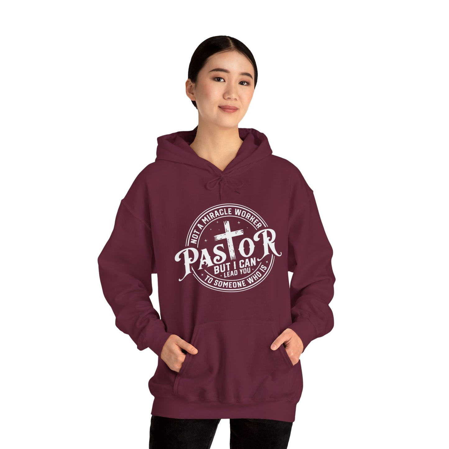 Pastor Women's Relaxed Hooded Sweatshirt (White Logo) - Sweet Baby Jeez Teez