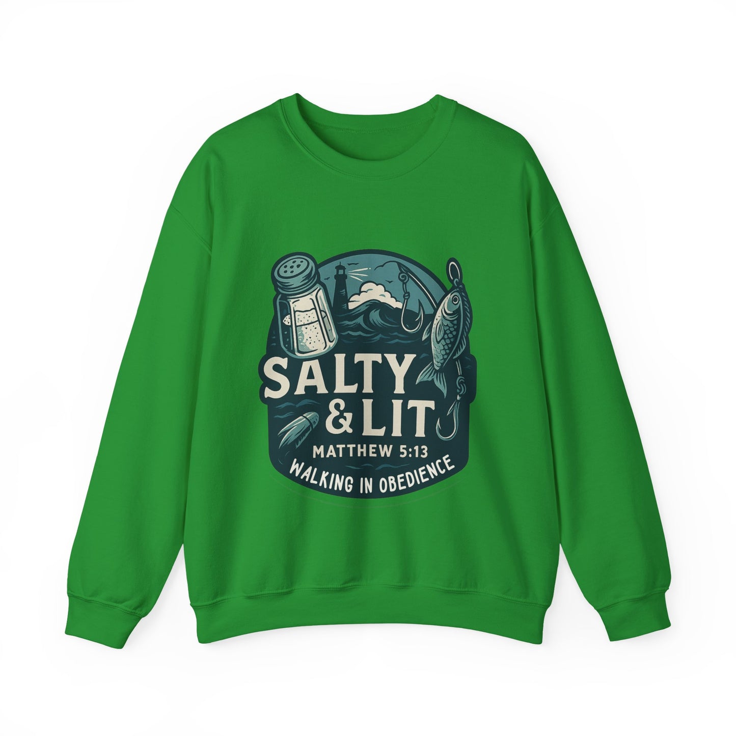 "Salty & Lit" Matthew 5:13 Bible Verse Christian Sweatshirt
