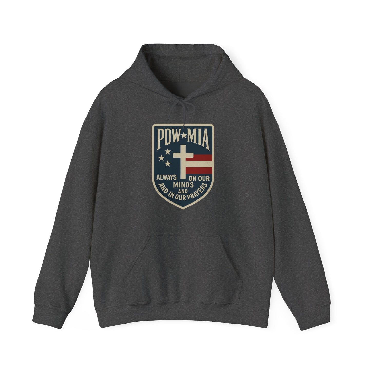 "POW MIA Thoughts & Prayers" Veteran's Tribute Military Hoodie Sweatshirt