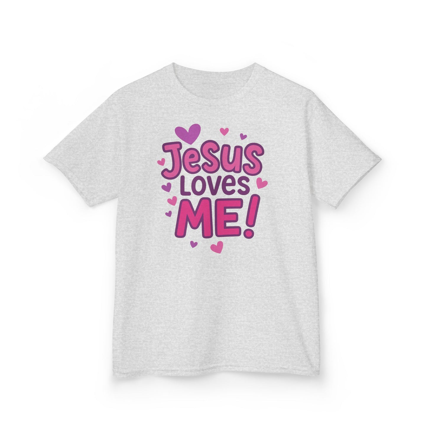 "Jesus Love Me!" Christian Girls Tshirt (Hearts Logo)