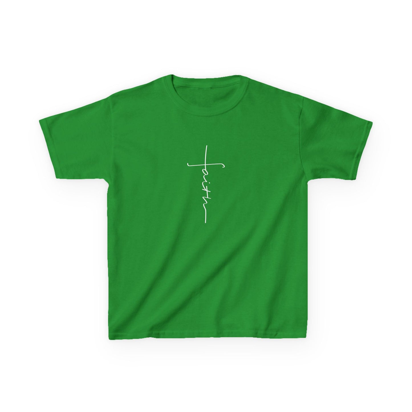 Cross Made From Faith Girl's Tshirt (White Logo)