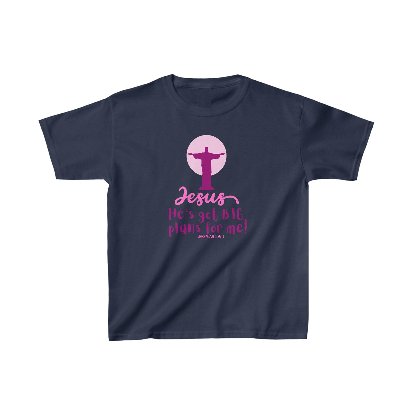 Jesus Has Big Plans Girls Tshirt (Pink Logo) - Sweet Baby Jeez Teez