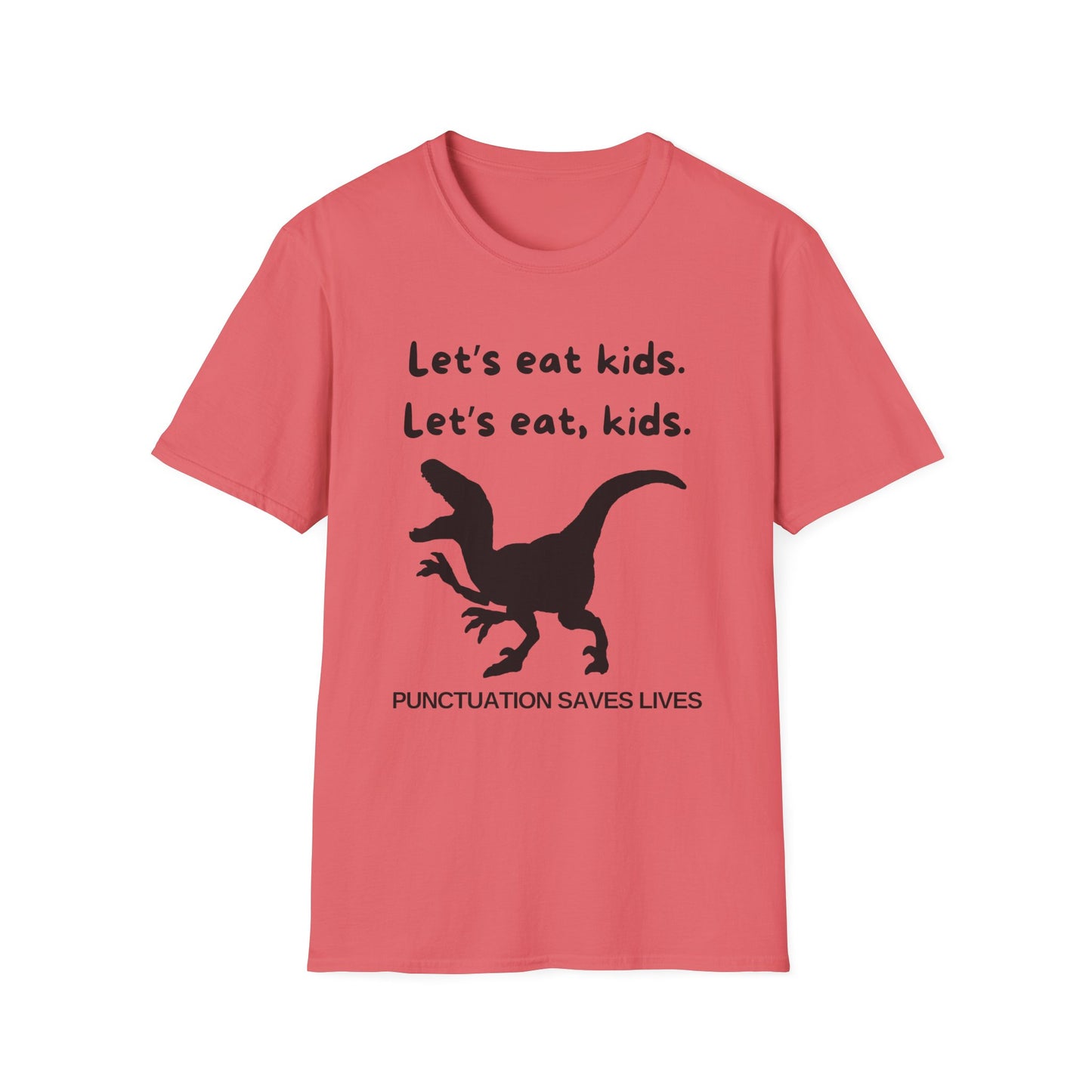 Lets Eat Kids Womens Relaxed/Plus Tshirt (Black Logo) - Sweet Baby Jeez Teez