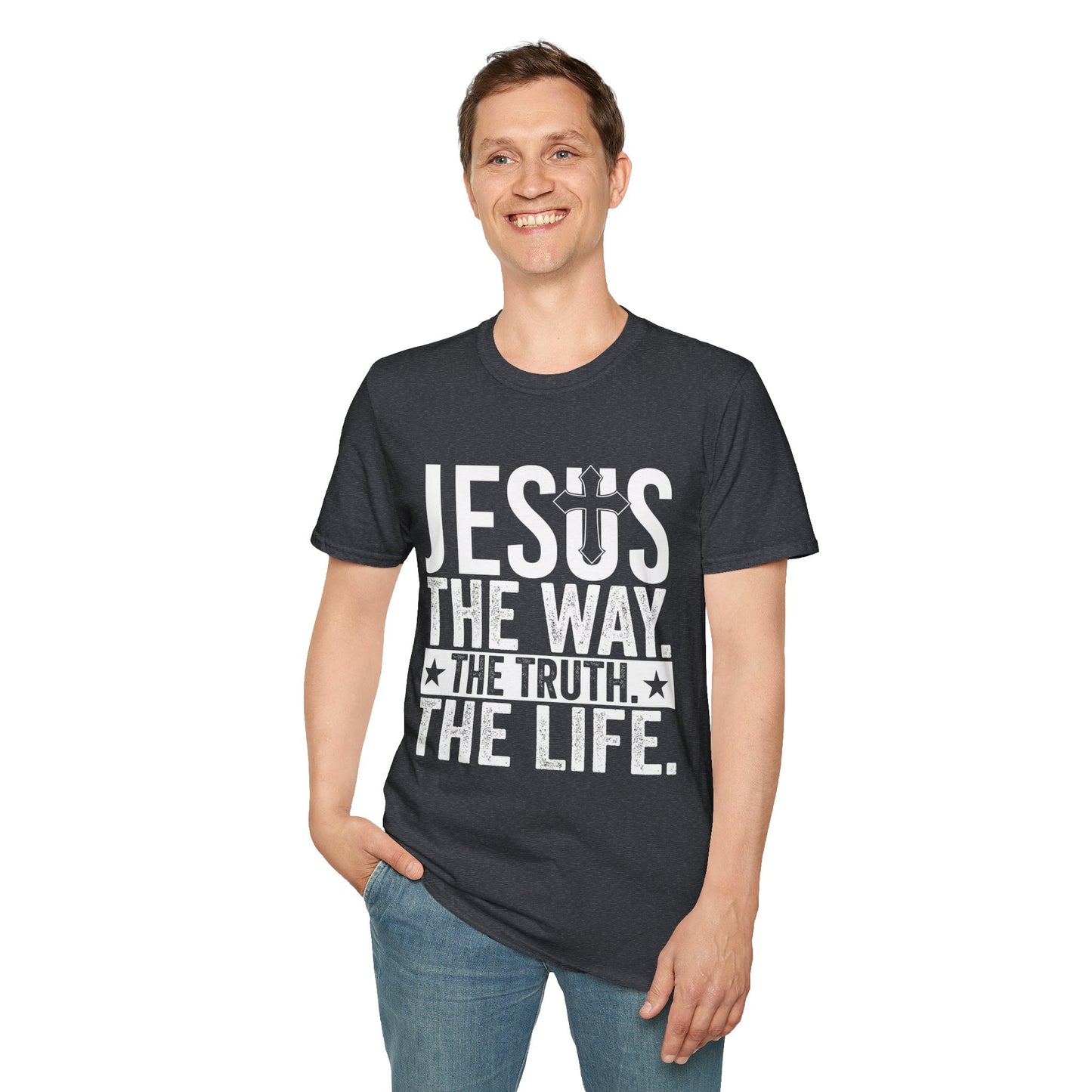 "Jesus The Way, The Truth, The Life" Unisex Tshirt (White Logo)