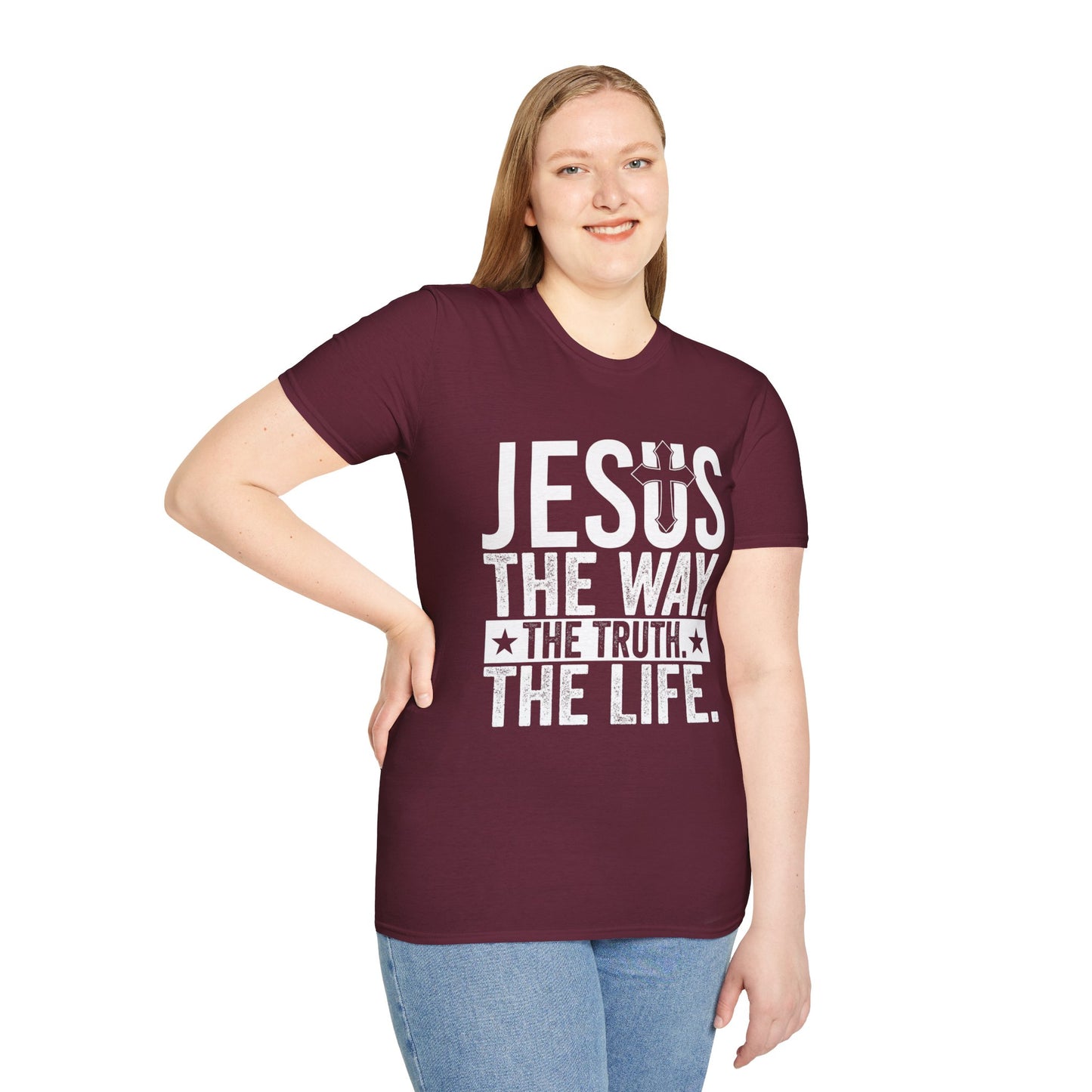"Jesus The Way, The Truth, The Life" Unisex Tshirt (White Logo)