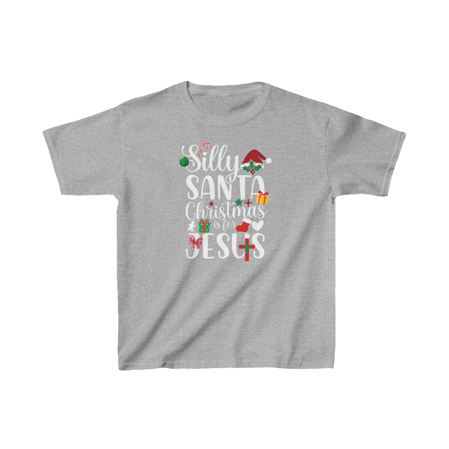 Silly Santa Kid's Tshirt (Gift Logo) - Sweet Baby Jeez Teez