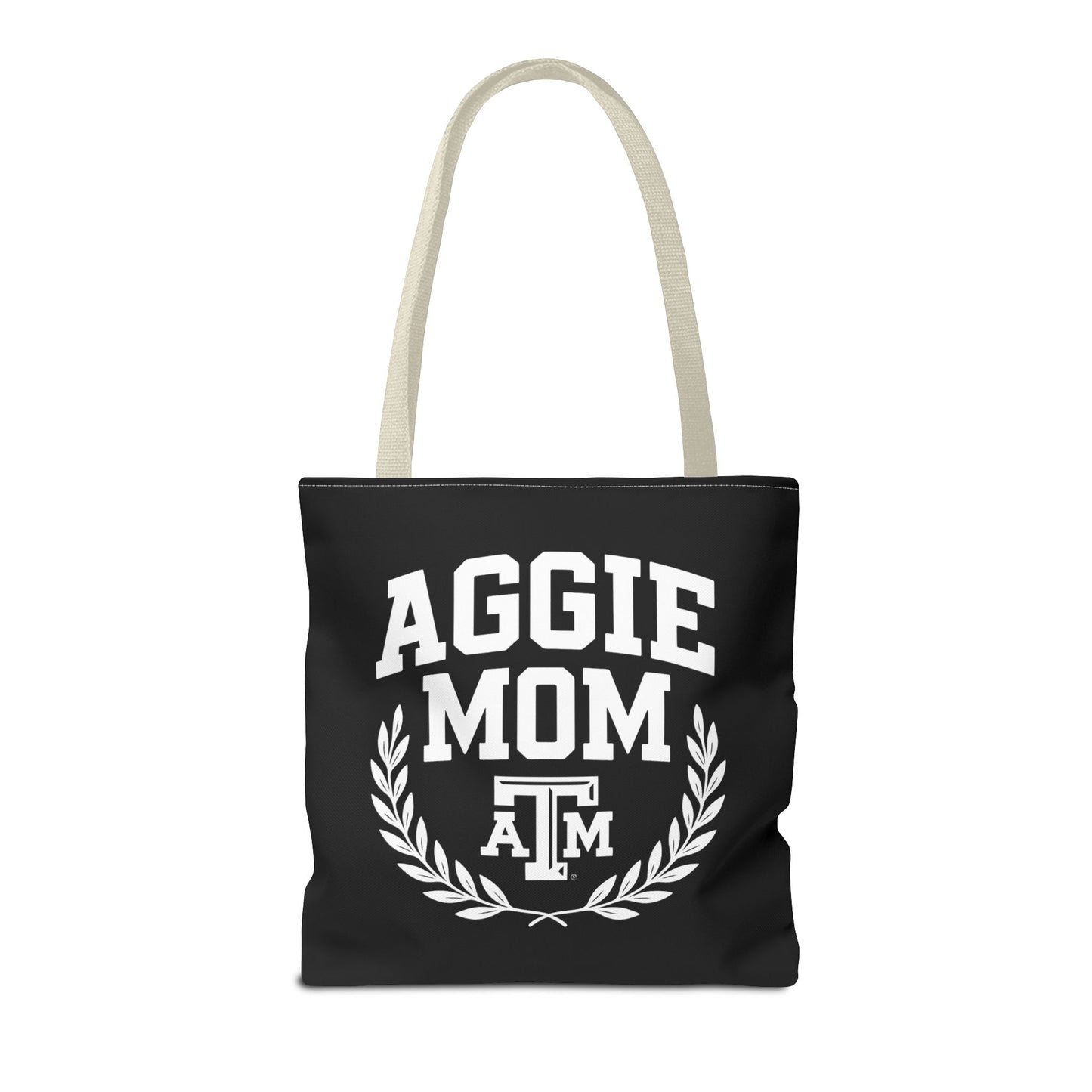 "Aggie Mom" Tote Bag - Multiple Sizes, Different Color Straps - Sweet Baby Jeez Teez