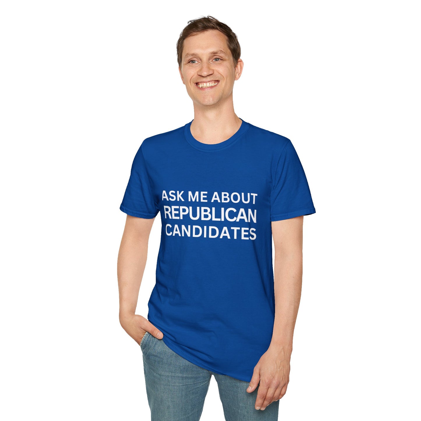 Ask Me Unisex Relaxed Tshirt (White Logo) - Sweet Baby Jeez Teez