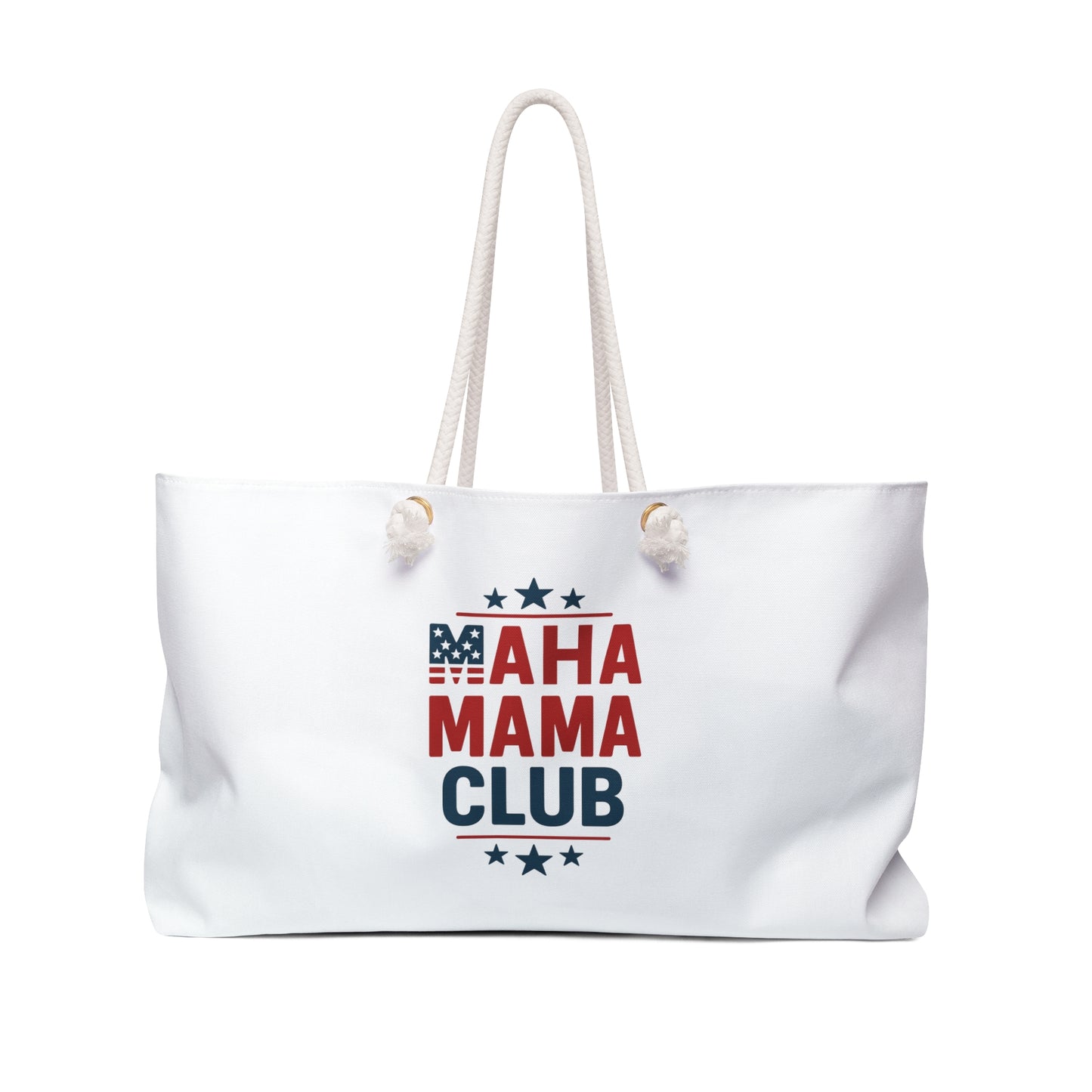 "MAHA MAMA CLUB" Weekender Bag (White) - Sweet Baby Jeez Teez