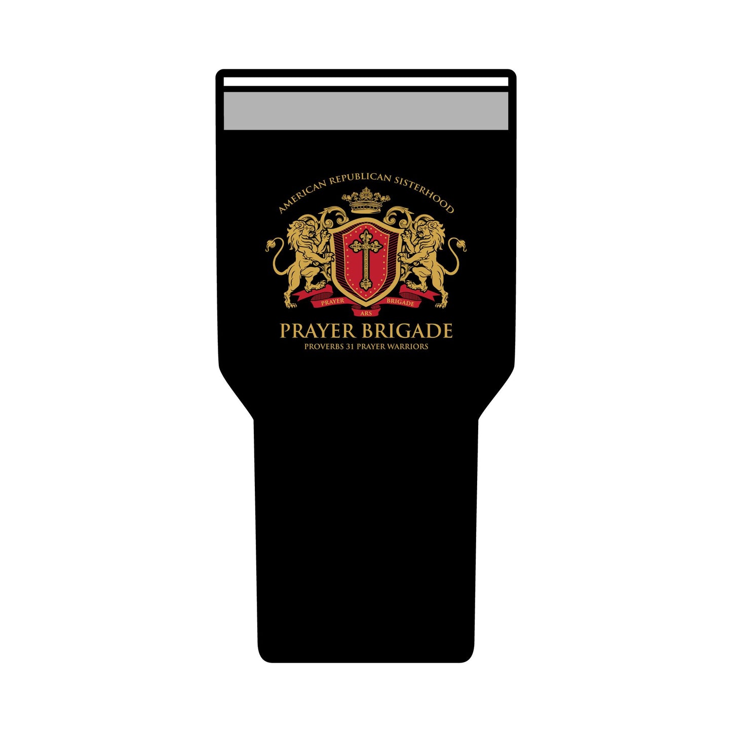 ARS Prayer Brigade Insulated Tumbler (30oz Black with Gold/Red Logo)
