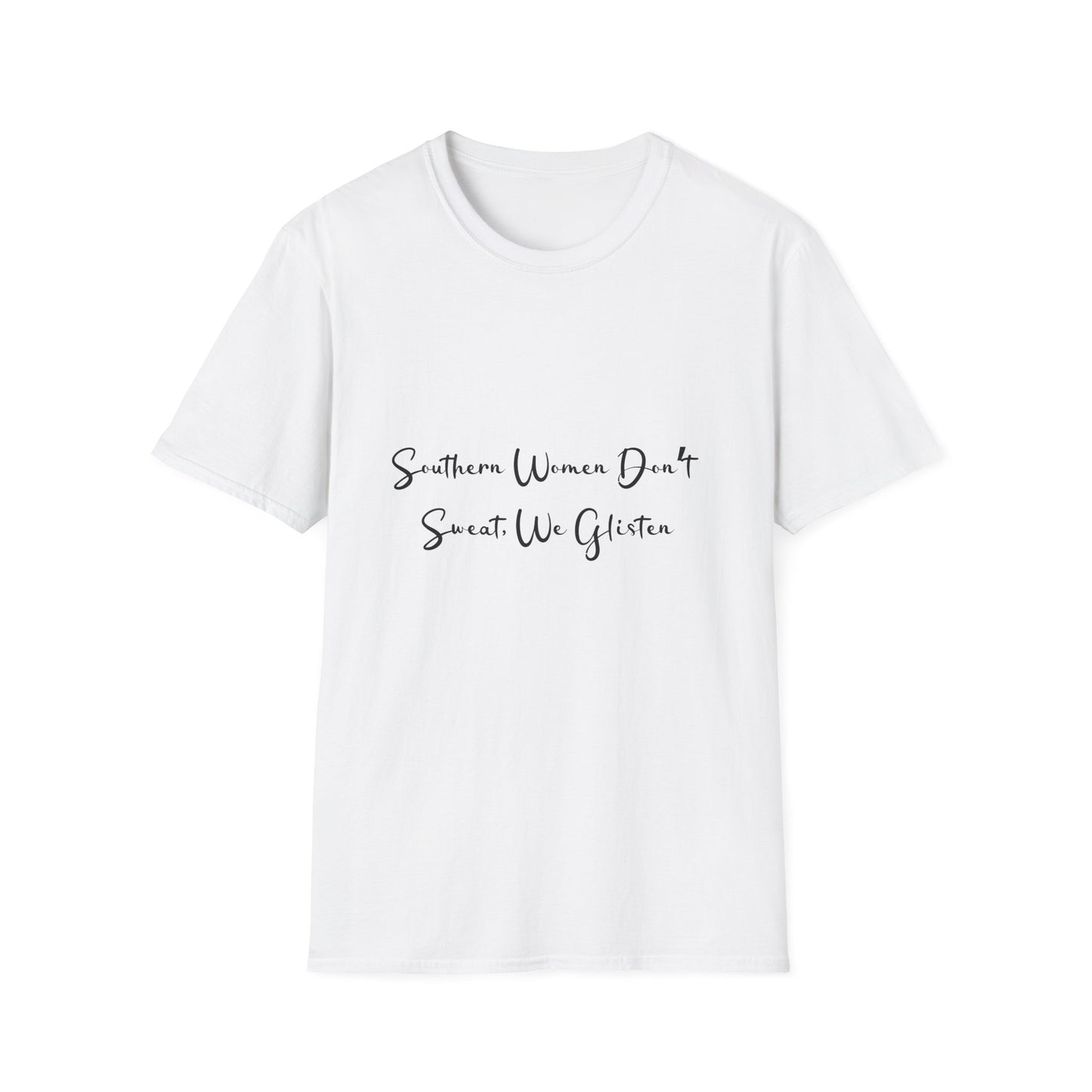 "Southern Women Glisten" Women's Relaxed/Plus Tshirt (NP Black Logo)
