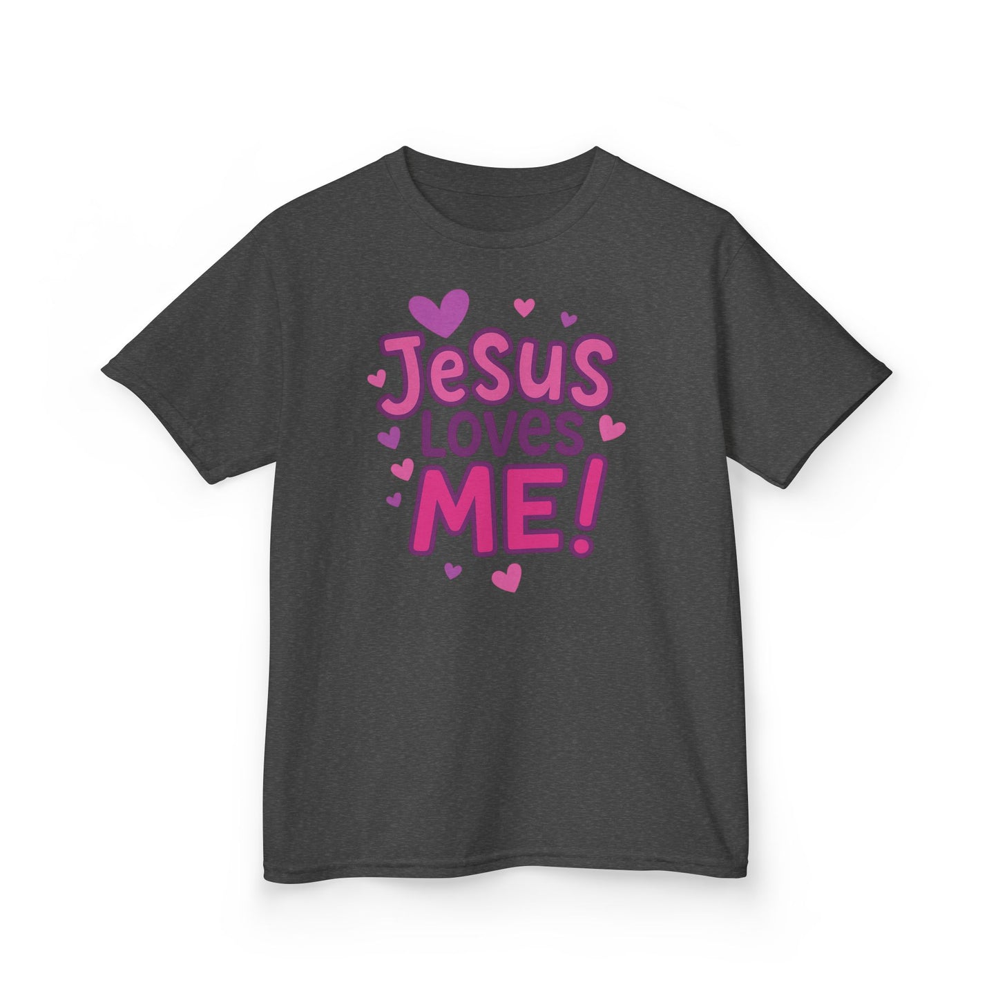 "Jesus Love Me!" Christian Girls Tshirt (Hearts Logo)