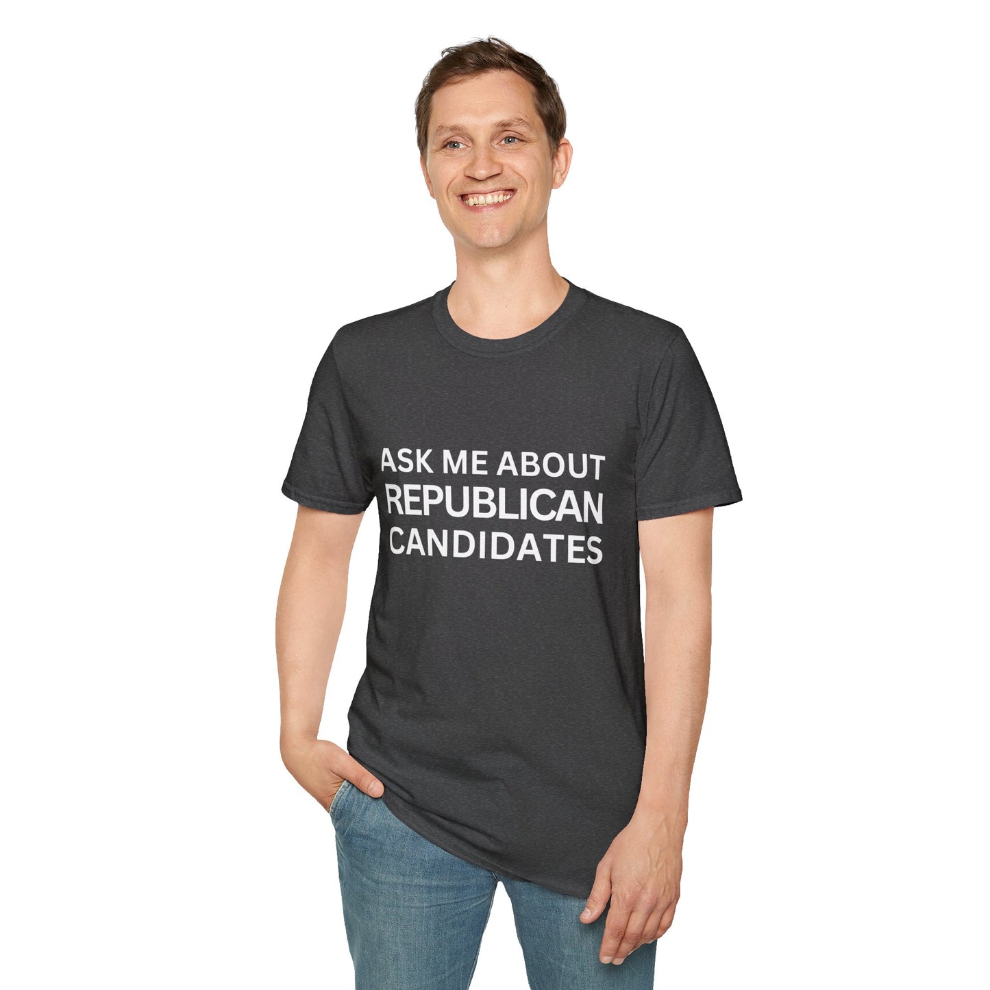 Ask Me Unisex Relaxed Tshirt (White Logo) - Sweet Baby Jeez Teez