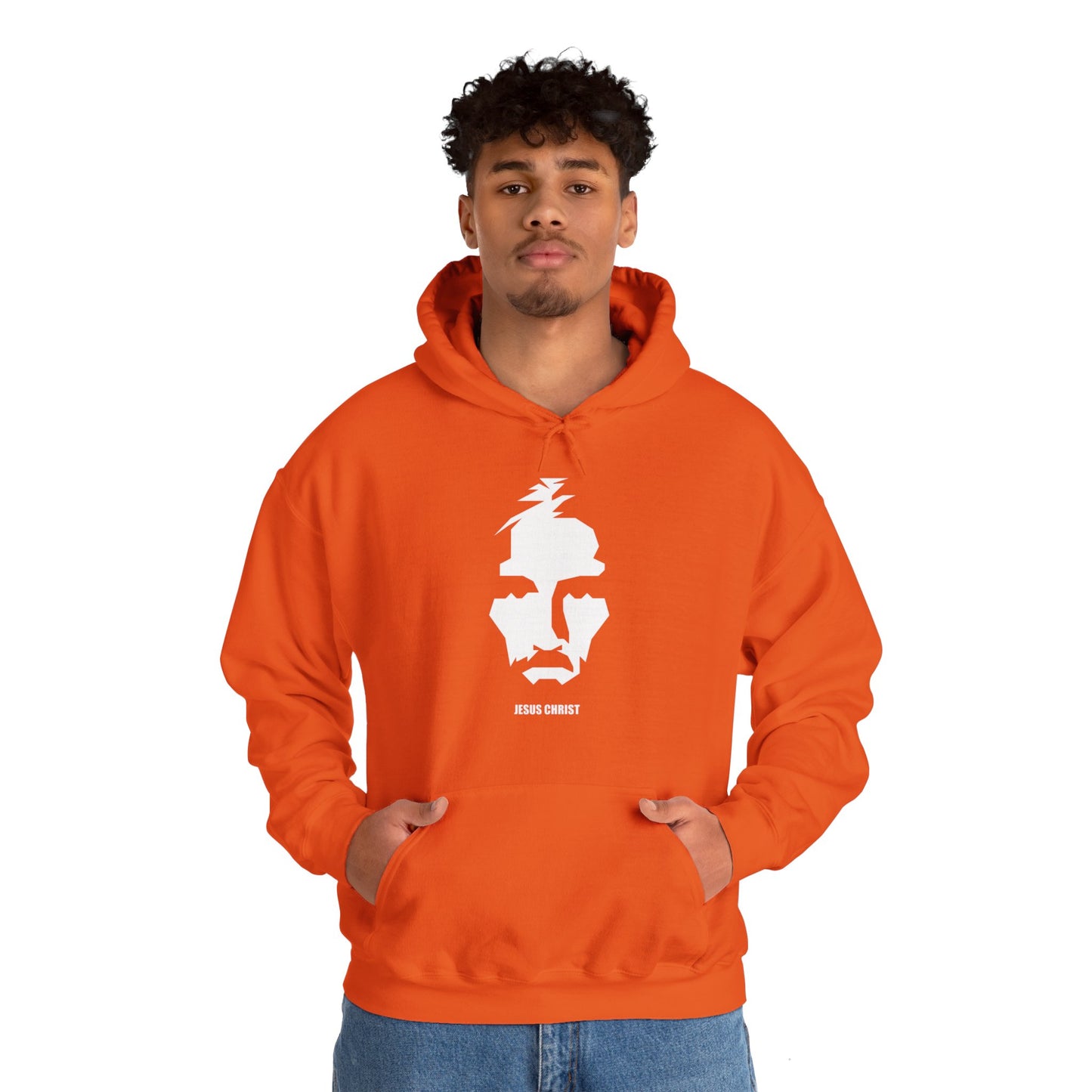 Jesus Portrait Men's Hoodie (Contemporary Logo) - Sweet Baby Jeez Teez