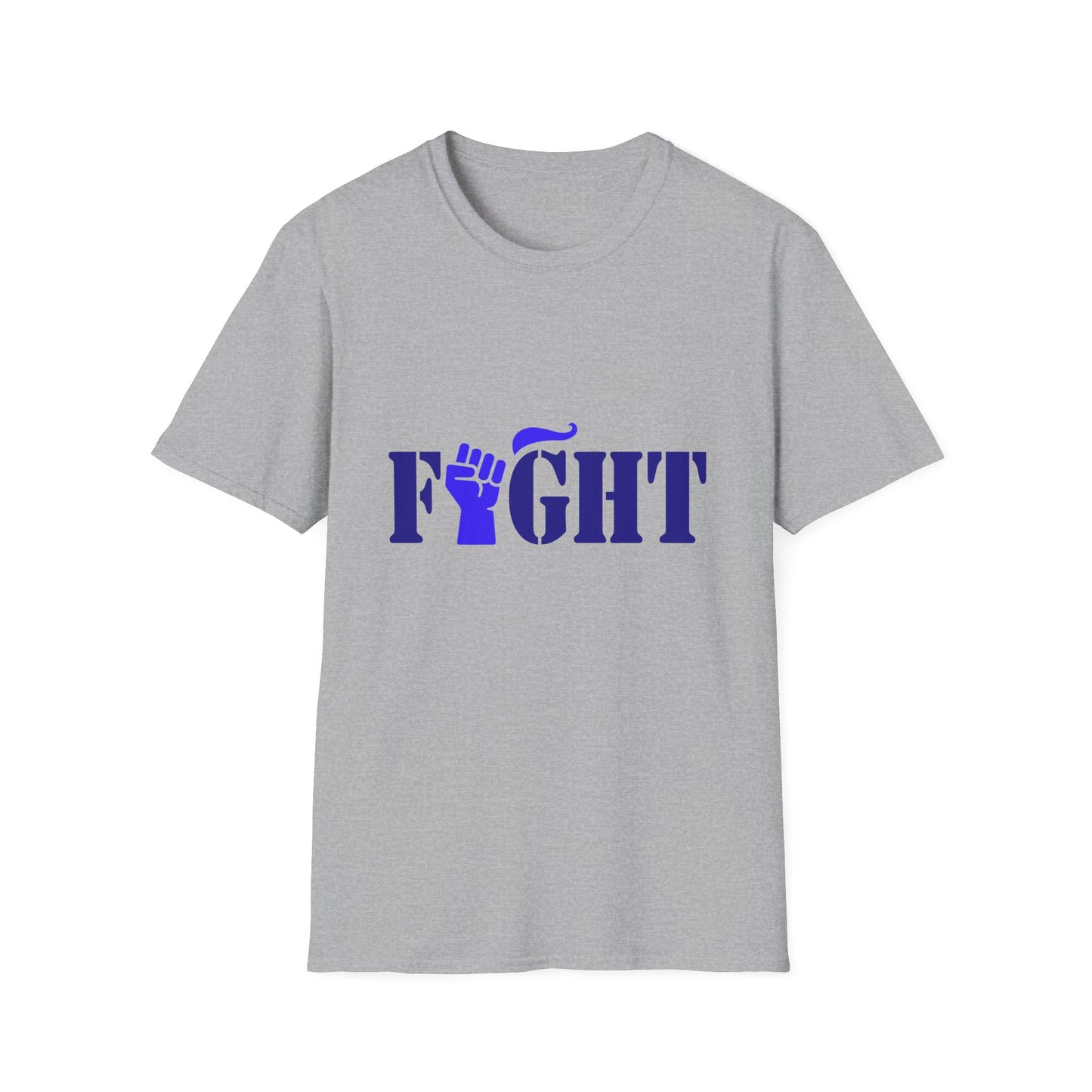 Fight Men's Tshirt (Blue Fist Logo) - Sweet Baby Jeez Teez