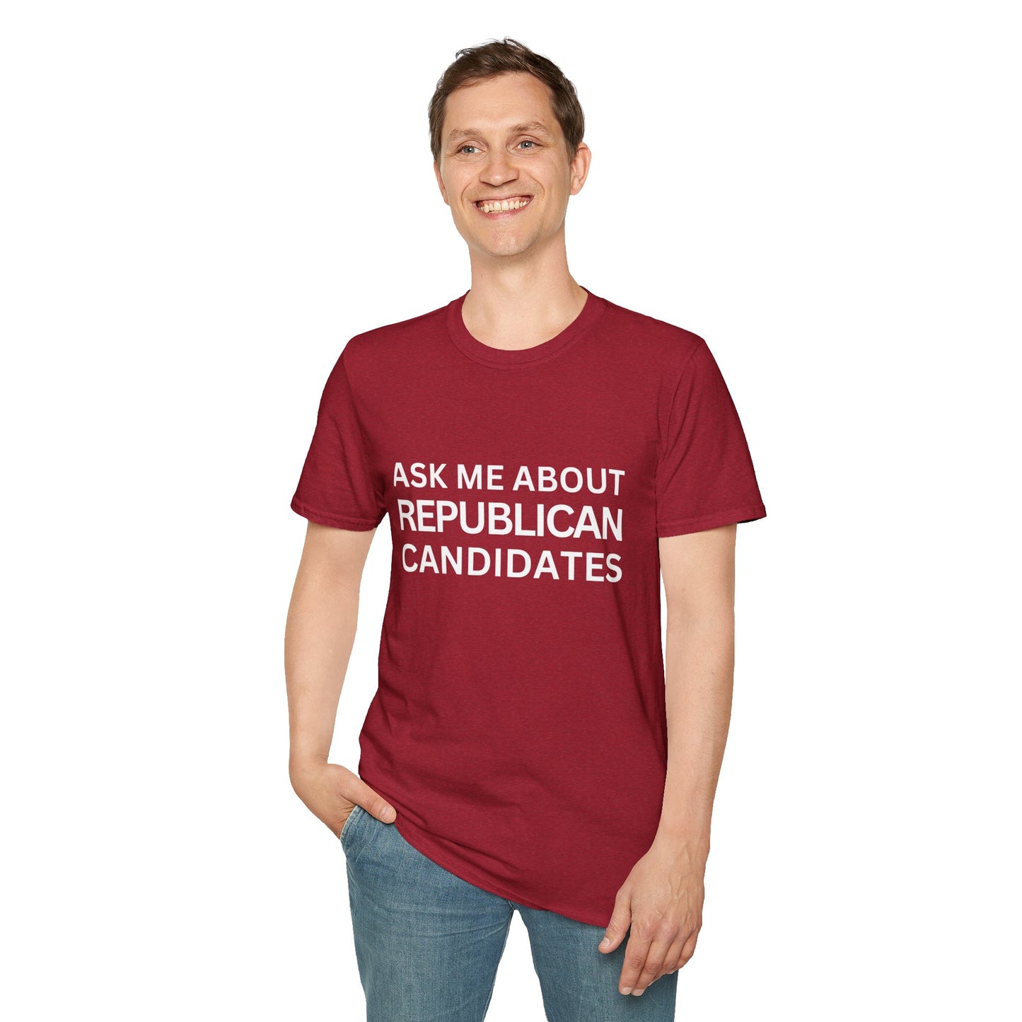 Ask Me Unisex Relaxed Tshirt (White Logo) - Sweet Baby Jeez Teez