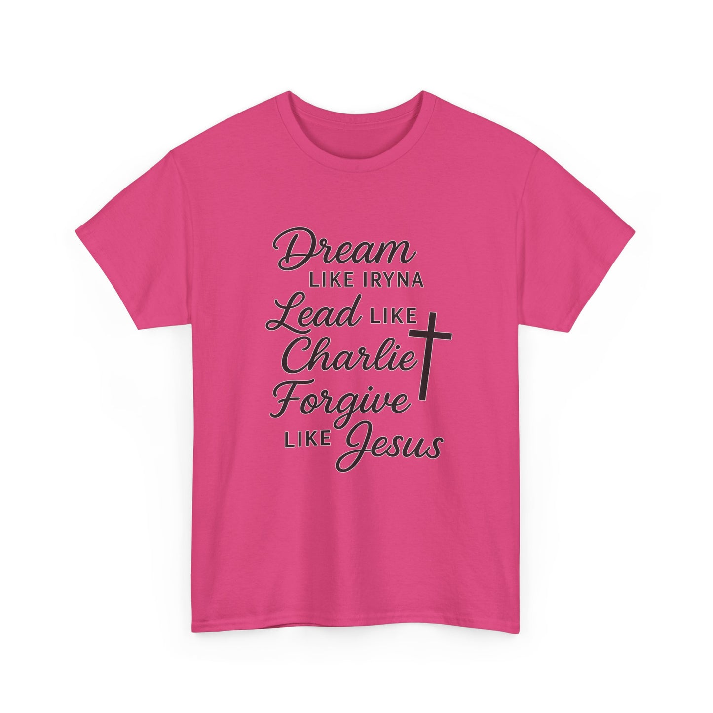 Dream, Lead, Forgive Women's Relaxed Tshirt (Black Logo)
