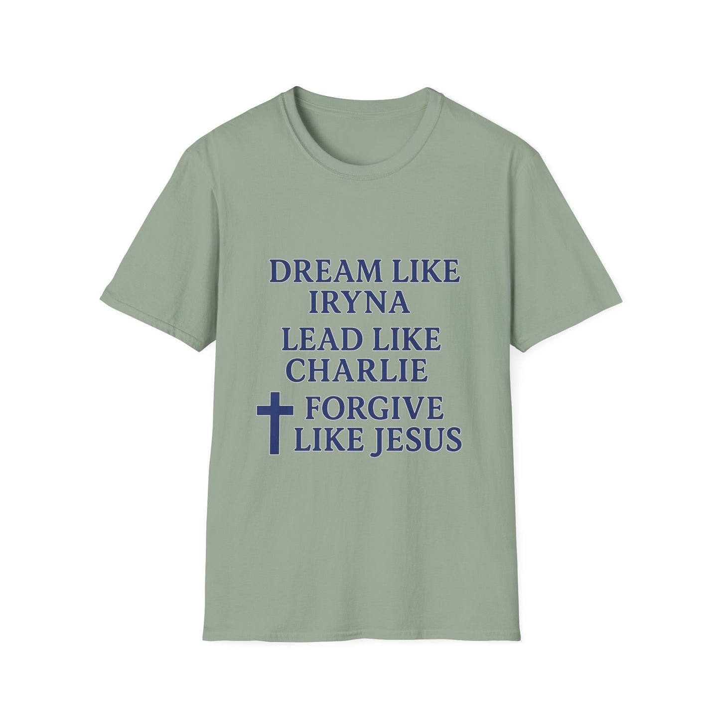 Dream, Lead, Forgive Men's Unisex Tshirt (Midnight Blue Logo)
