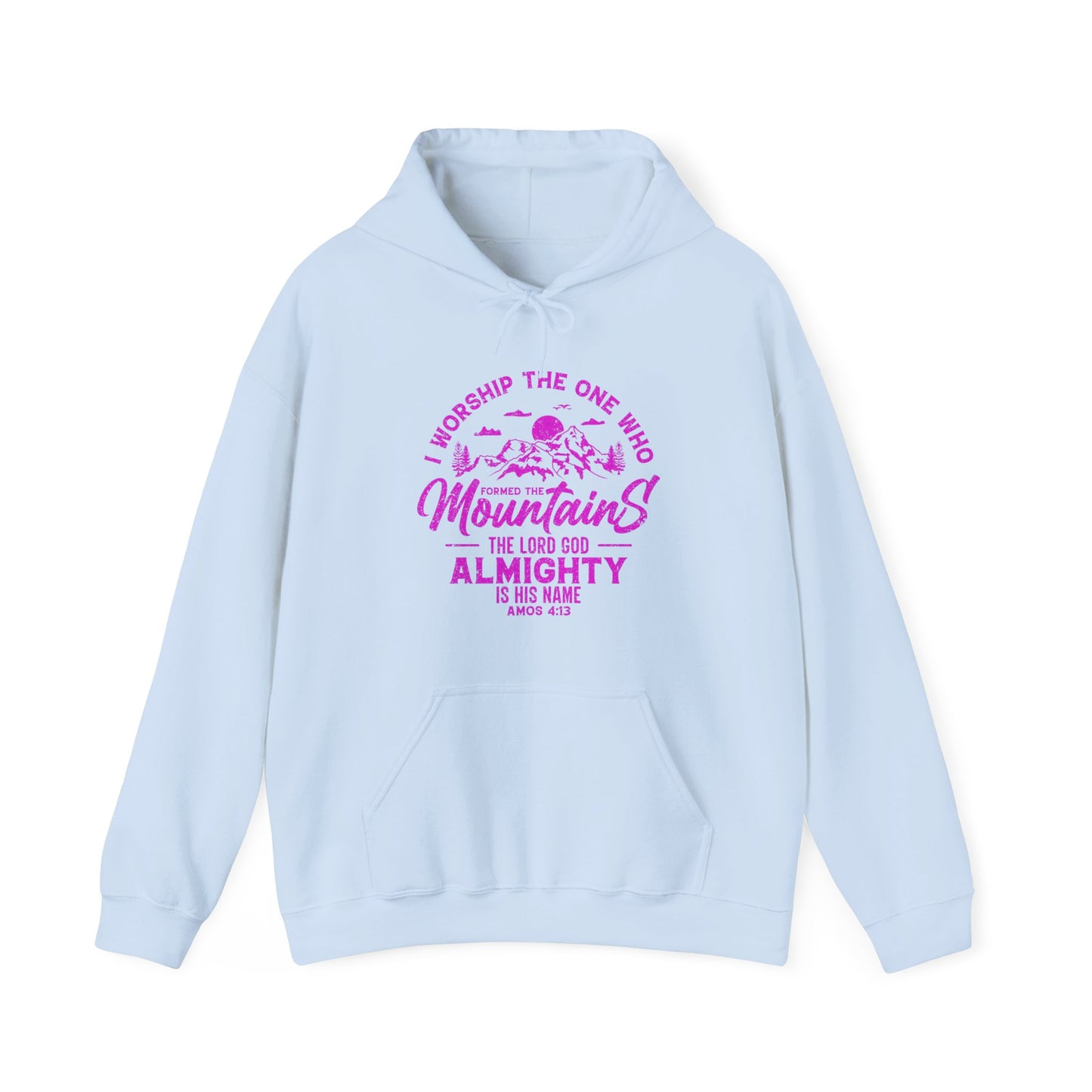 Mountains Women's Relaxed Hoodie (Hot Pink Logo)