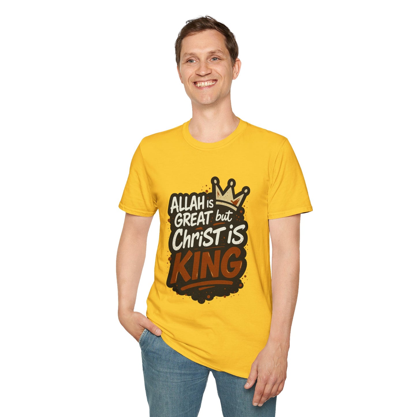 Christ is King Unisex Softstyle Tshirt (Great 2 Logo)