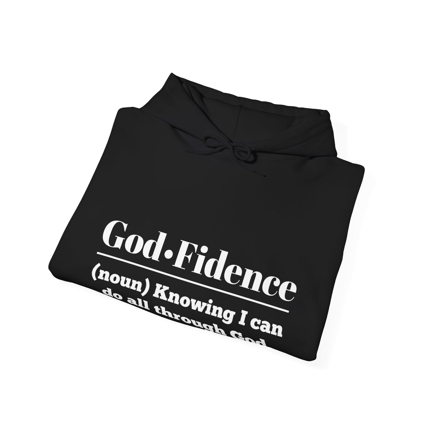 God-Fidence Men's Hoodie (White Logo) - Sweet Baby Jeez Teez