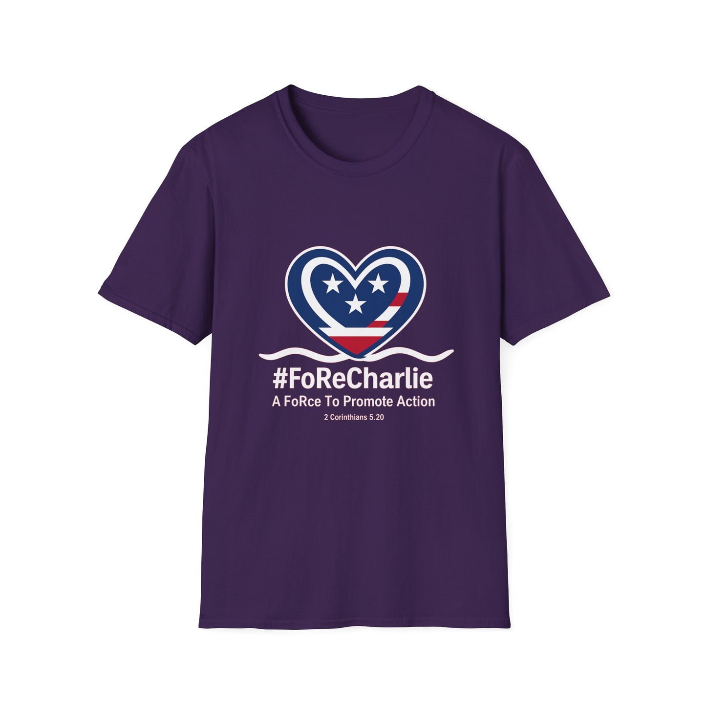 "FoRe Charlie" Ambassador Pageant Memorial Tshirt of Charlie (White Heart Logo)