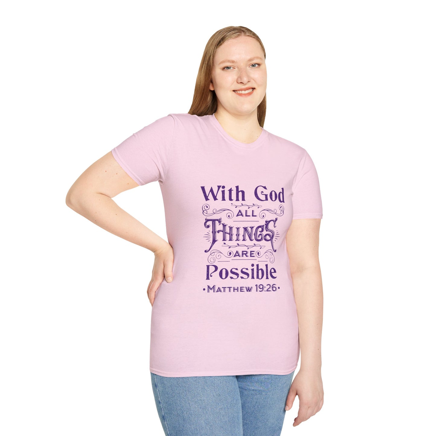 All Things Womens Relaxed/Plus Tshirt (Purple Logo) - Sweet Baby Jeez Teez