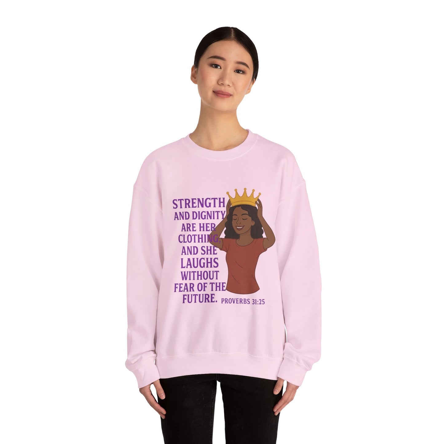 "Strength & Dignity" Proverbs 31 Bible Verse Women's Sweatshirt