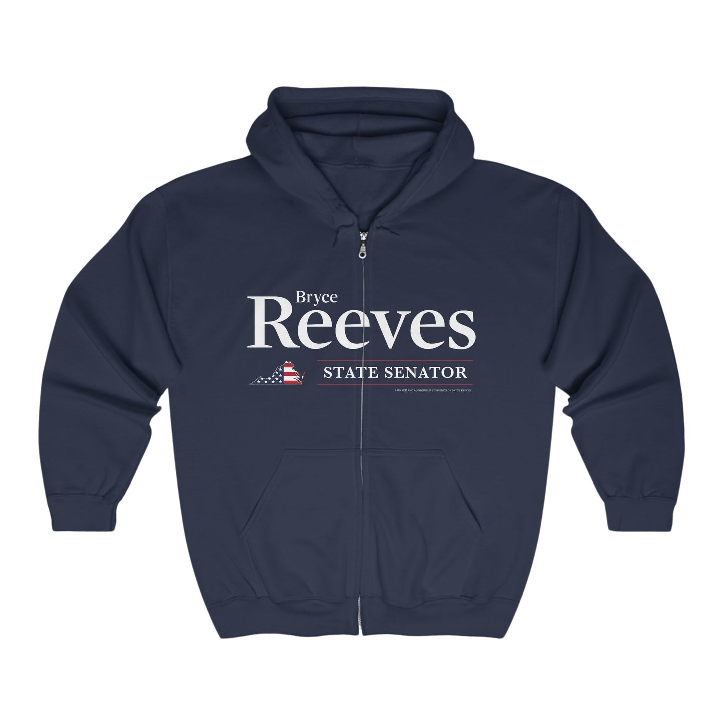Bryce Reeves Unisex Full-Zip Hoodie (White Logo) - Sweet Baby Jeez Teez