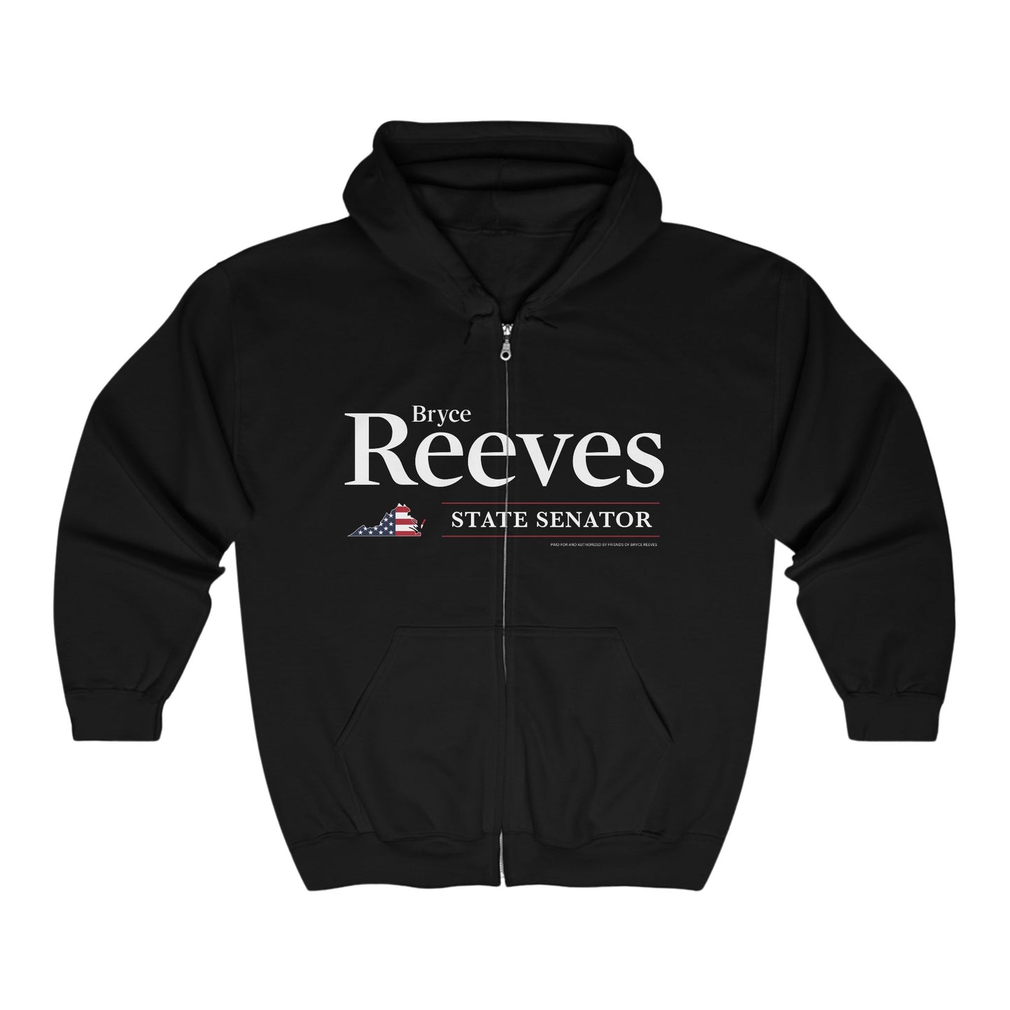 Bryce Reeves Unisex Full-Zip Hoodie (White Logo) - Sweet Baby Jeez Teez
