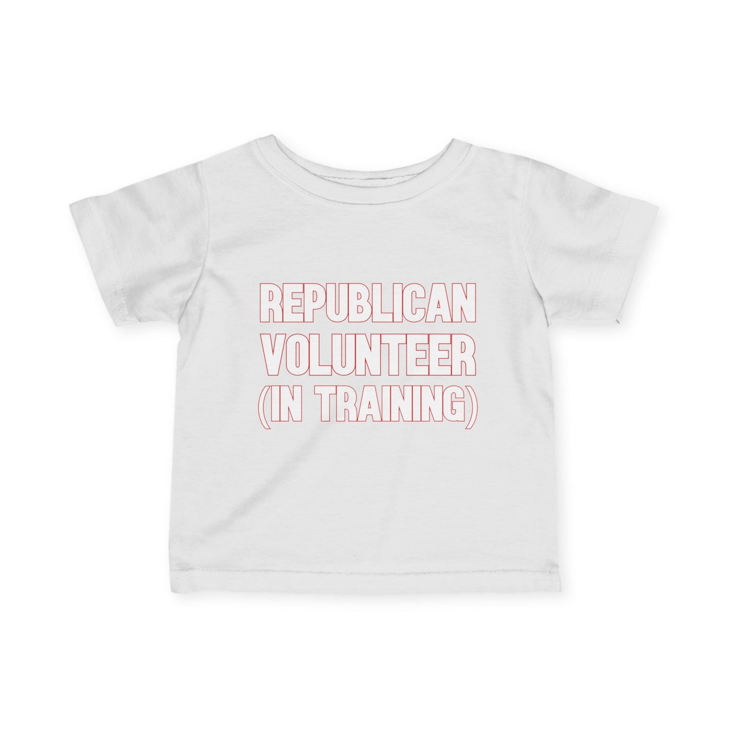 Republican Volunteer in Training Toddler Tshirt (White/Red Logo)