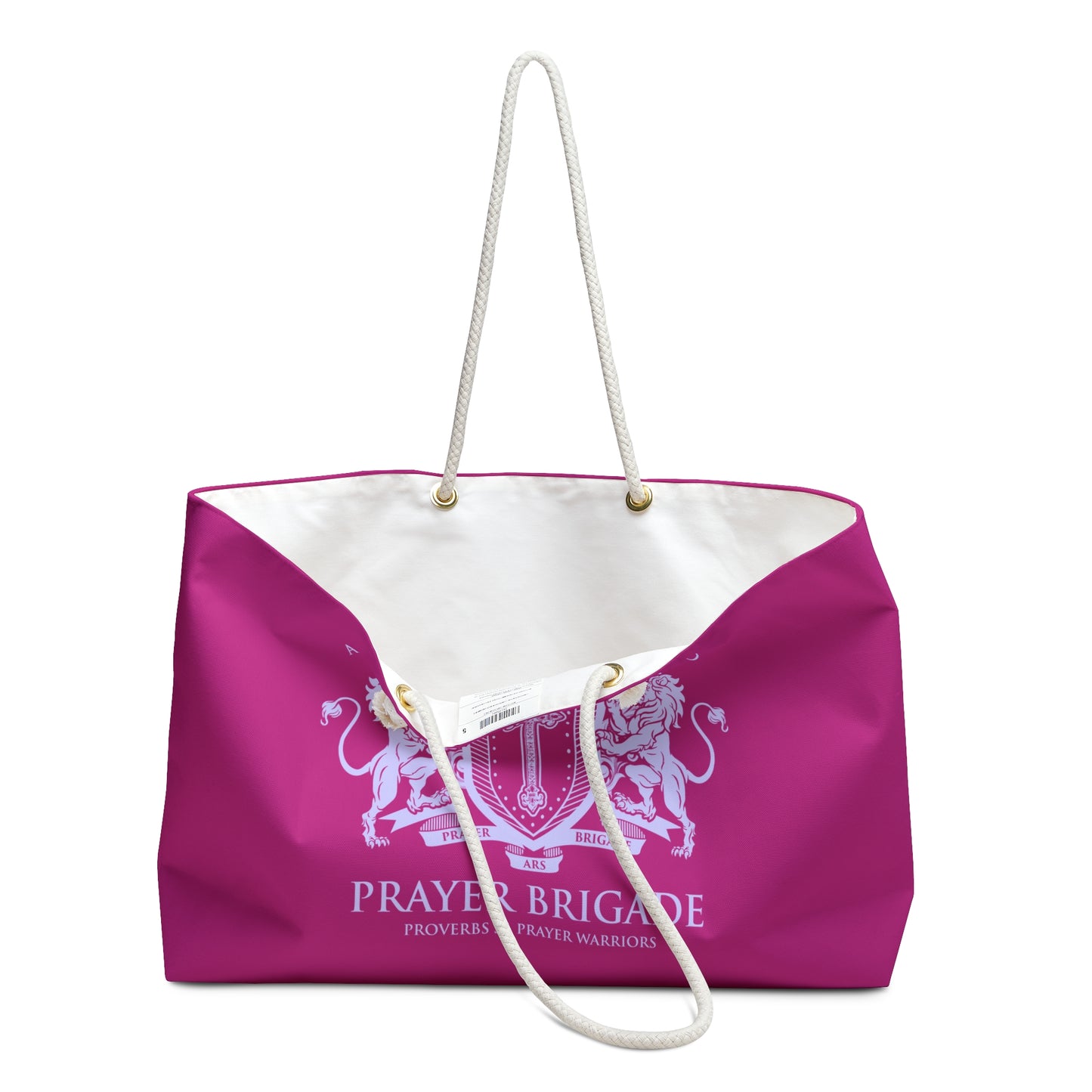 ARS Prayer Brigade Weekender Bag (Hot Pink with Lilac Logo)