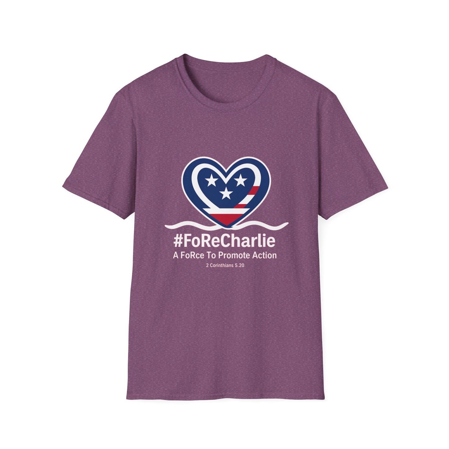 "FoRe Charlie" Ambassador Pageant Memorial Tshirt of Charlie (White Heart Logo)