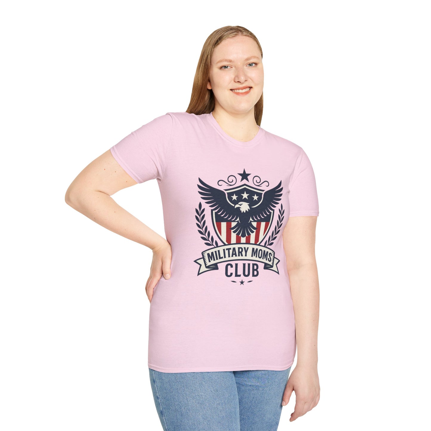 Military Moms Club Women's Relaxed Tshirt (Crest Logo) - Sweet Baby Jeez Teez