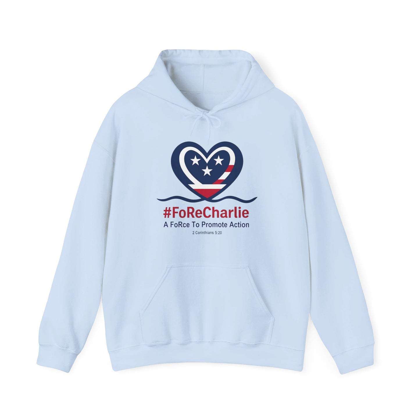 "FoRe Charlie" Ambassador Pageant Memorial Unisex Hoodie for Charlie Kirk (Heart Logo)