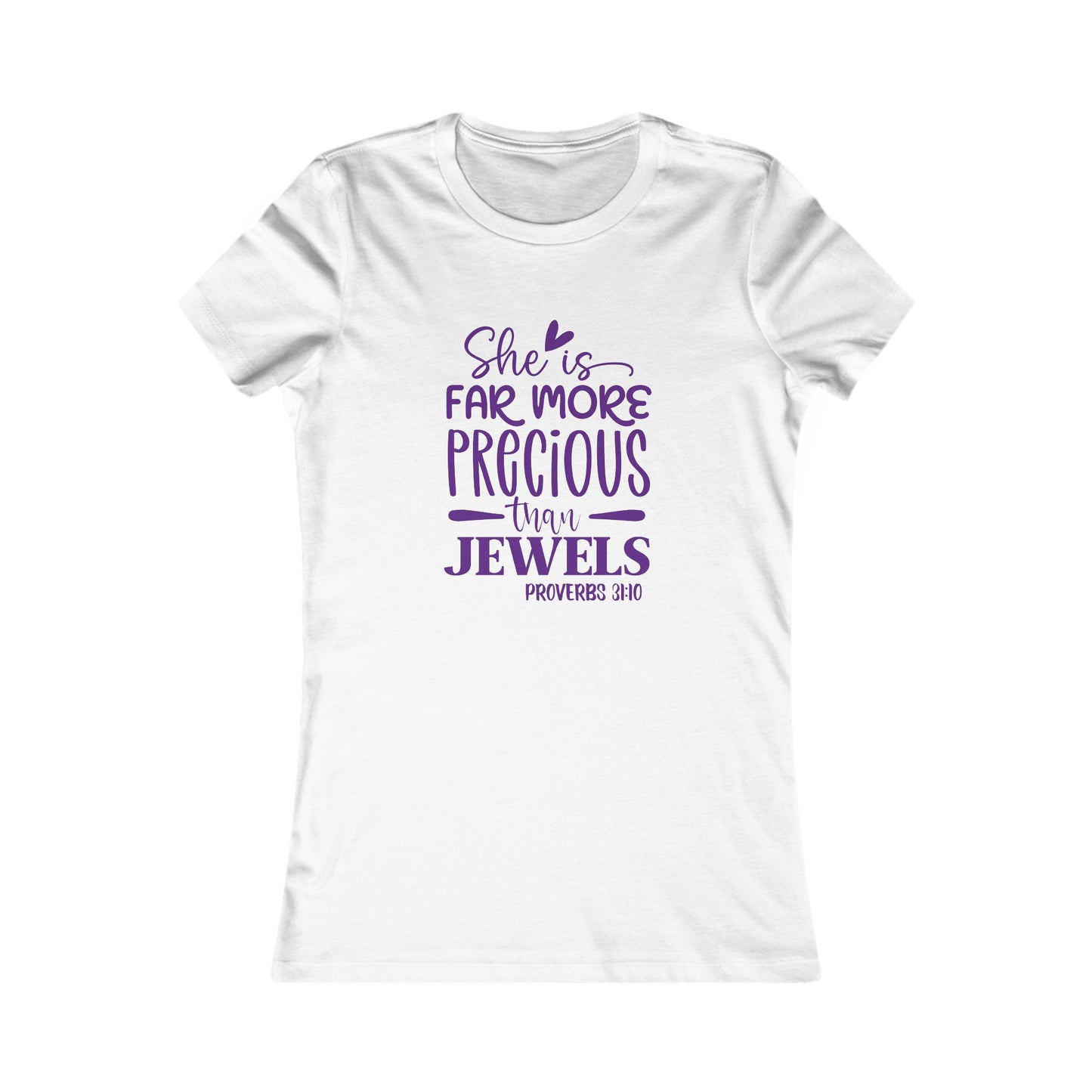 Far More Precious Women's Fitted Tshirt (Plum Logo) - Sweet Baby Jeez Teez