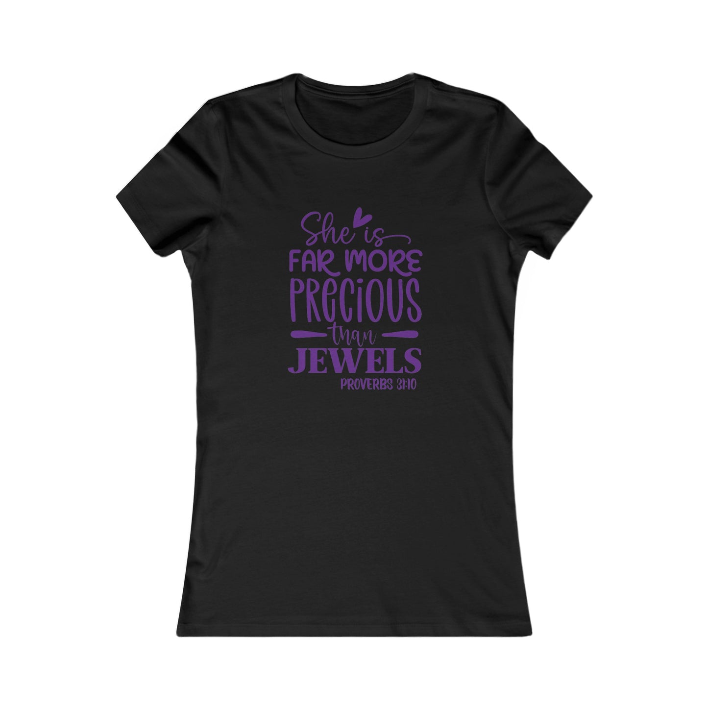 Far More Precious Women's Fitted Tshirt (Plum Logo) - Sweet Baby Jeez Teez
