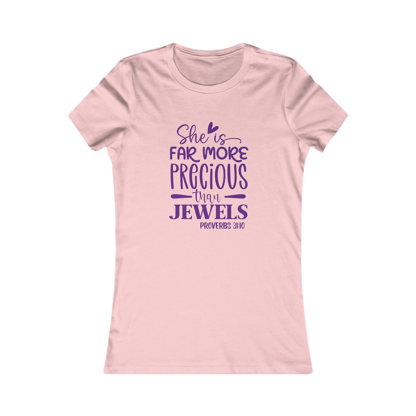 Far More Precious Women's Fitted Tshirt (Plum Logo) - Sweet Baby Jeez Teez
