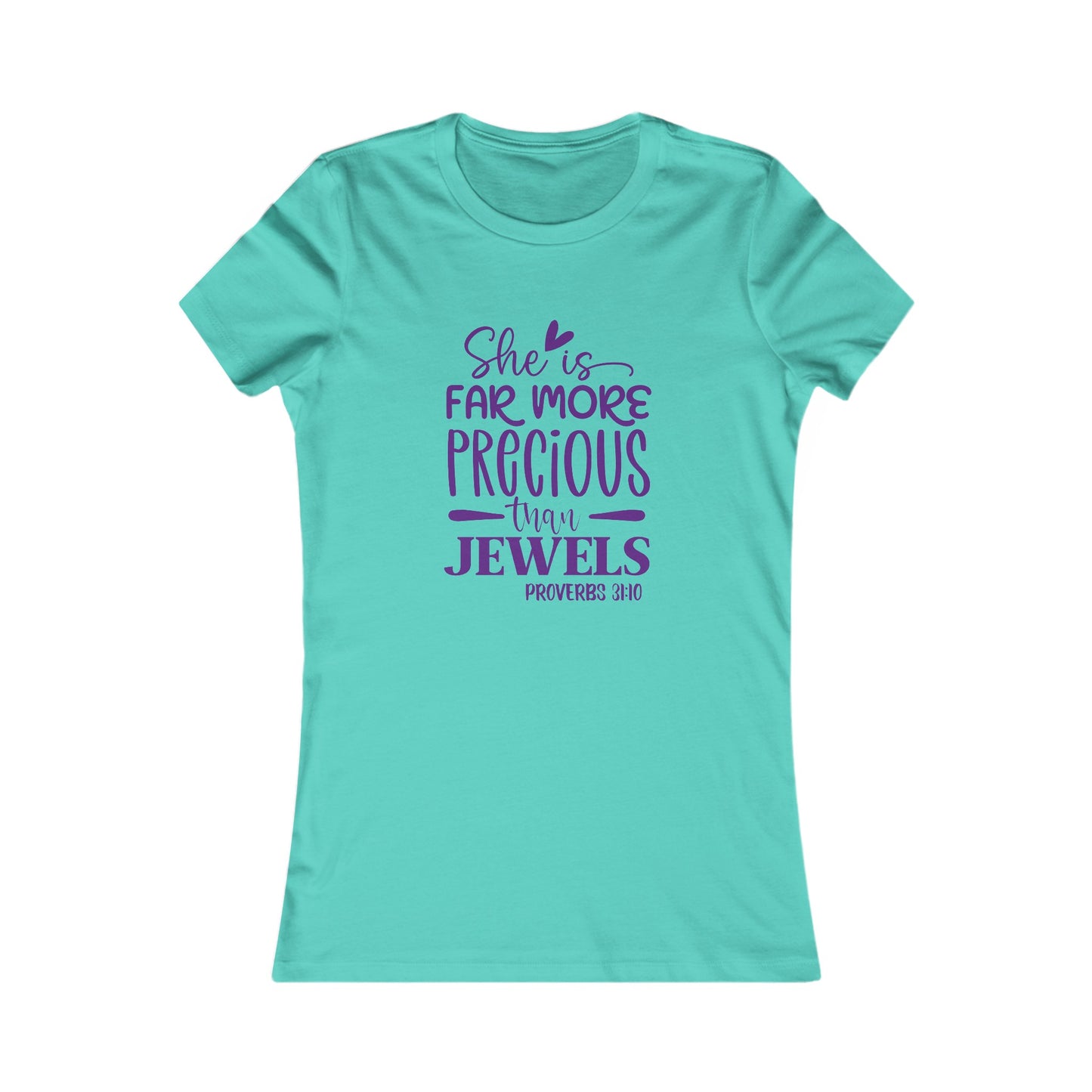 Far More Precious Women's Fitted Tshirt (Plum Logo) - Sweet Baby Jeez Teez