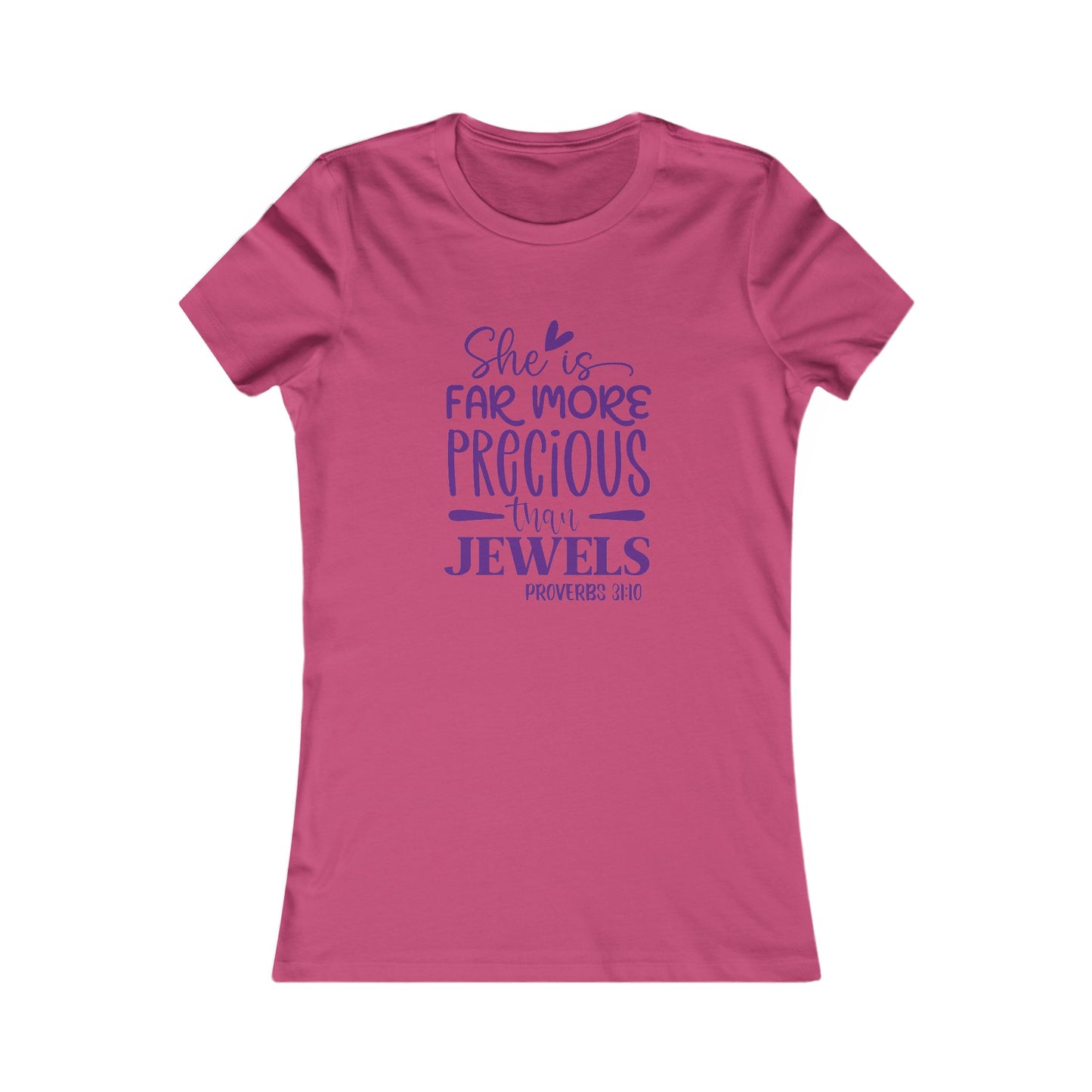Far More Precious Women's Fitted Tshirt (Plum Logo) - Sweet Baby Jeez Teez