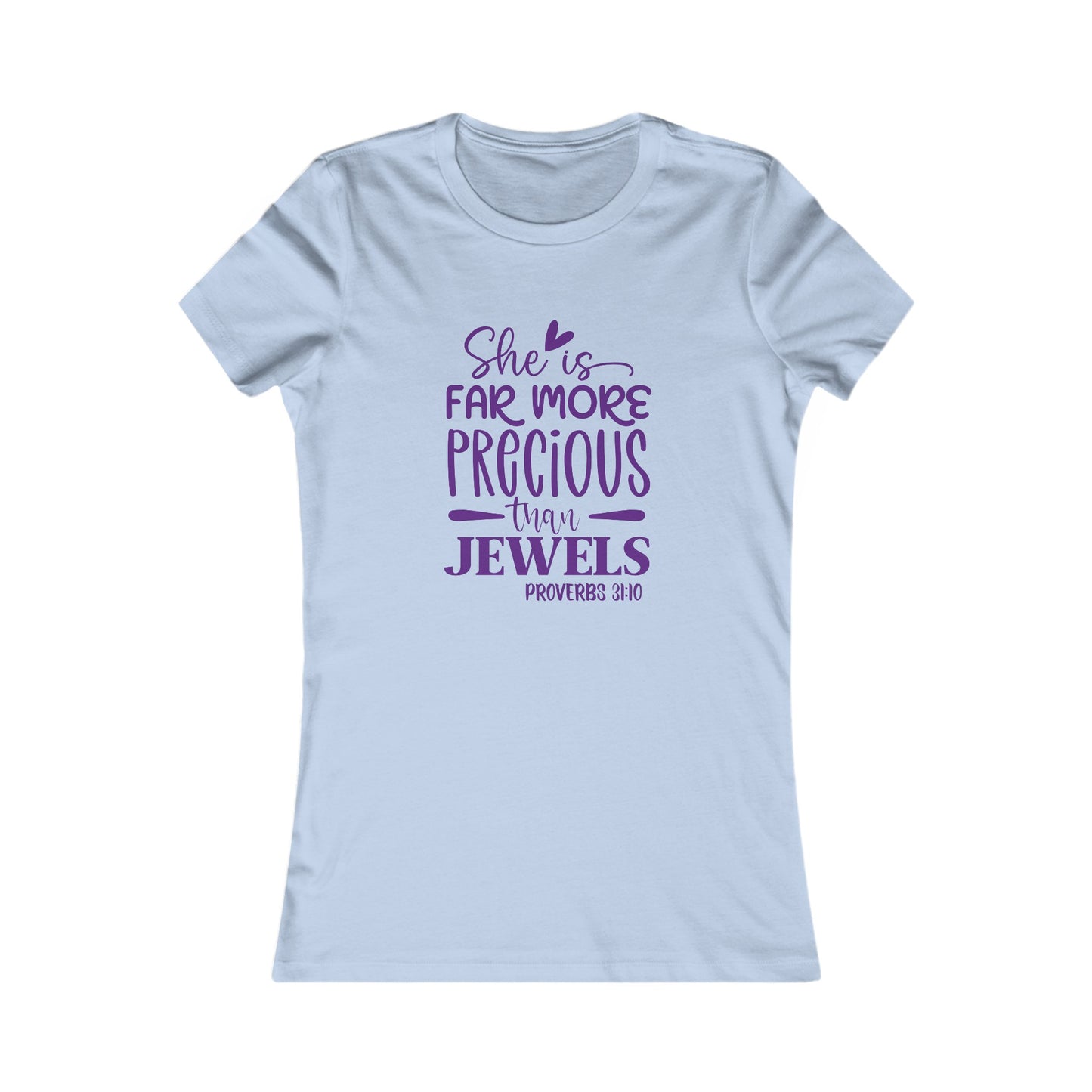 Far More Precious Women's Fitted Tshirt (Plum Logo) - Sweet Baby Jeez Teez