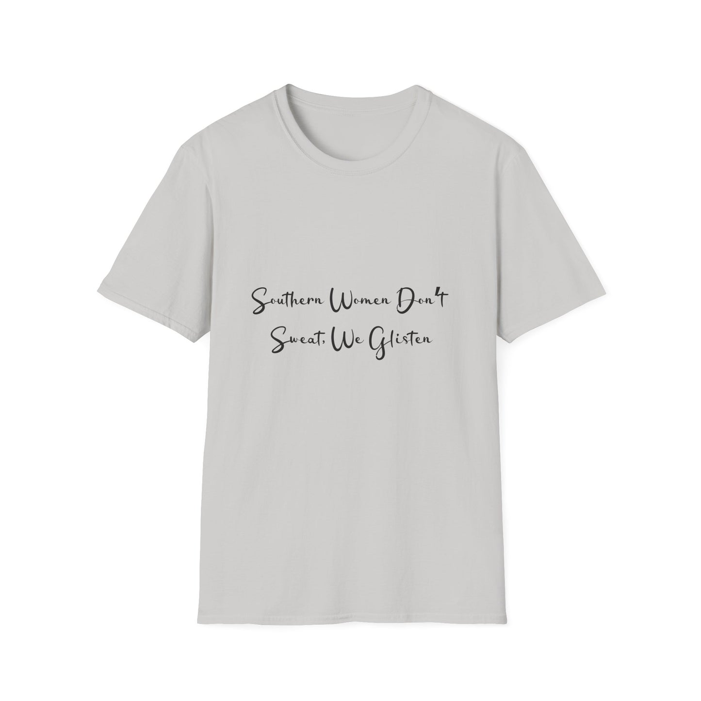 "Southern Women Glisten" Women's Relaxed/Plus Tshirt (NP Black Logo)