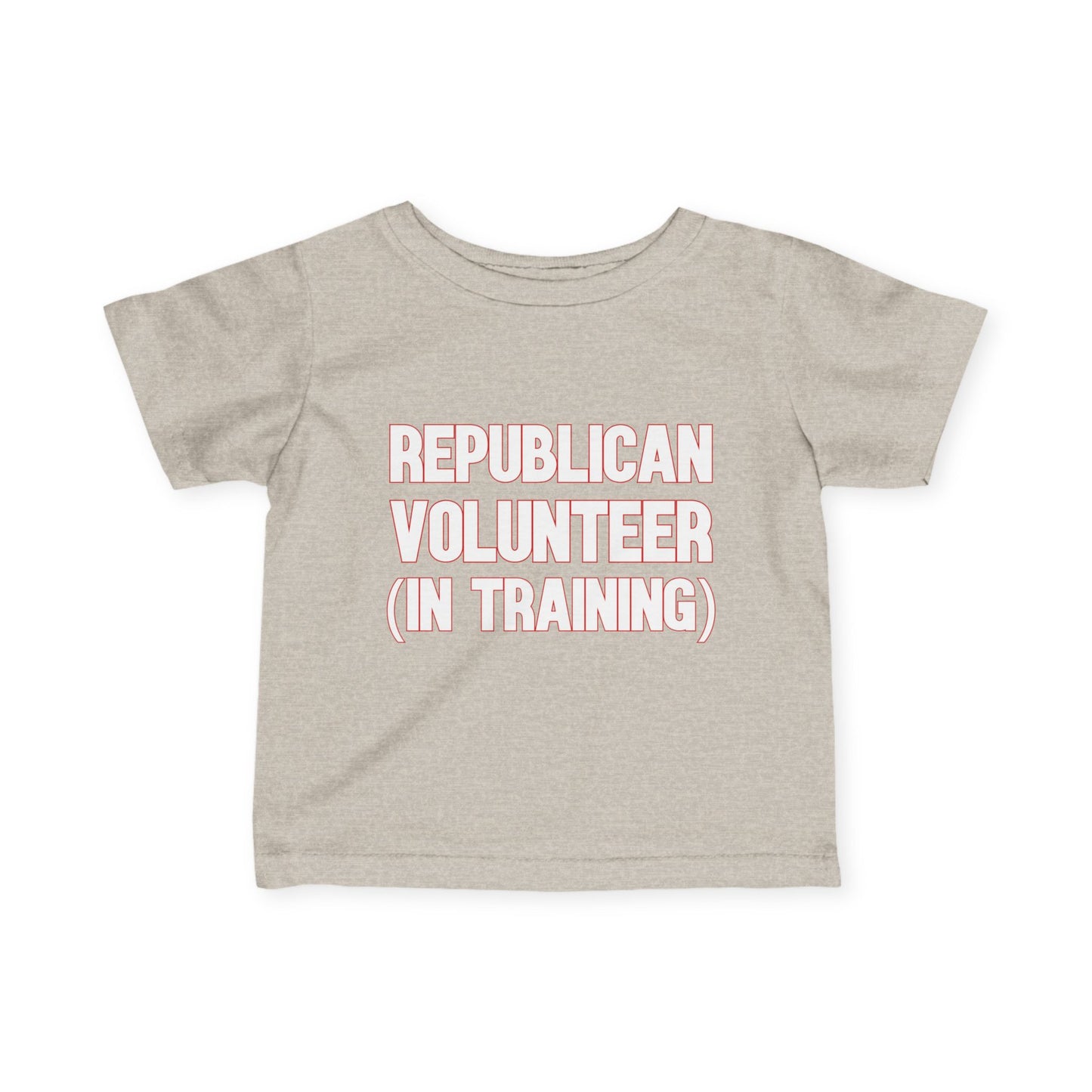 Republican Volunteer in Training Toddler Tshirt (White/Red Logo)