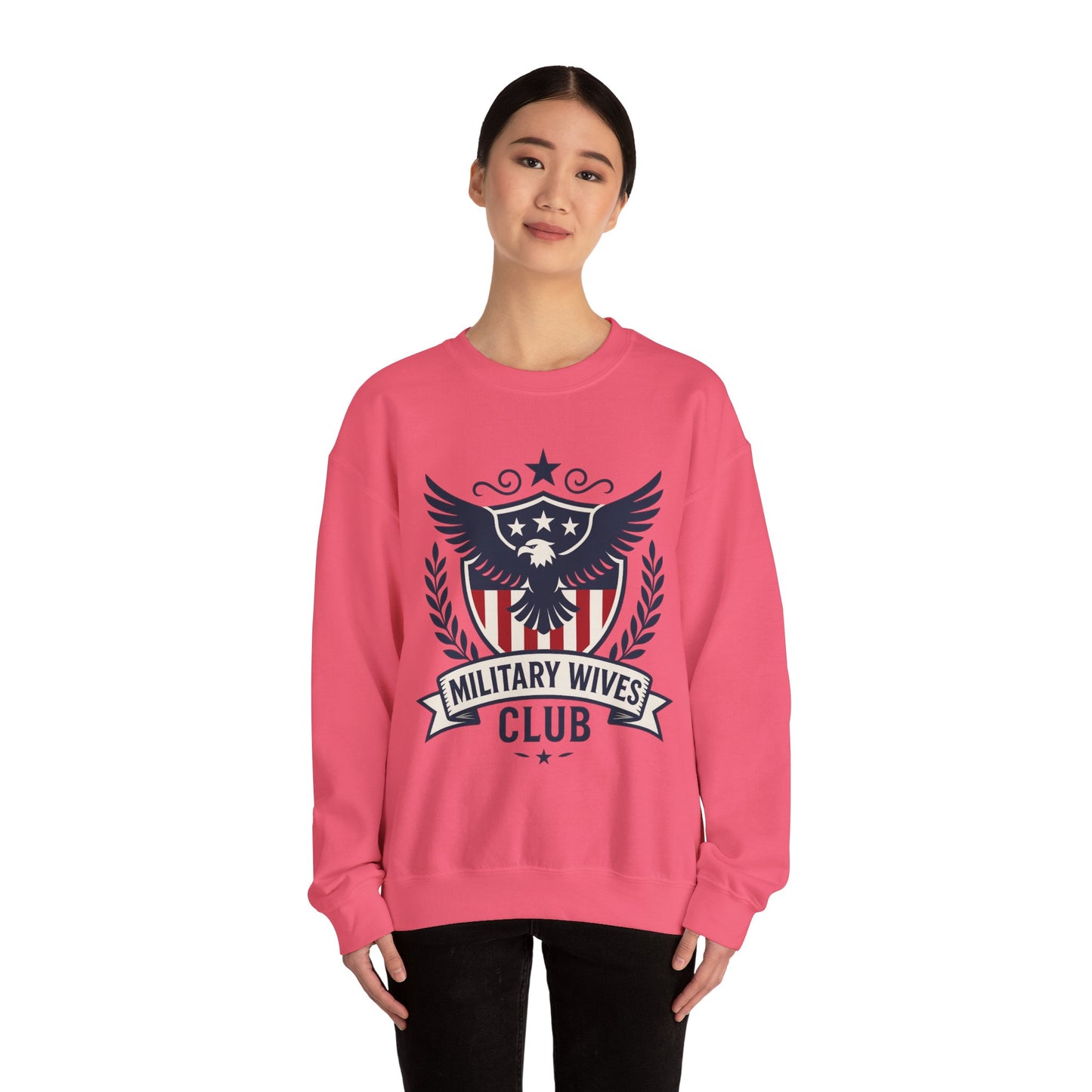 Military Moms Wives Club Relaxed Crewneck Sweatshirt