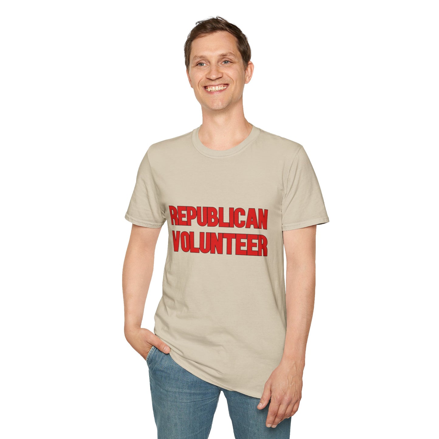 Republican Volunteer Unisex Tshirt (Red Logo) - Sweet Baby Jeez Teez