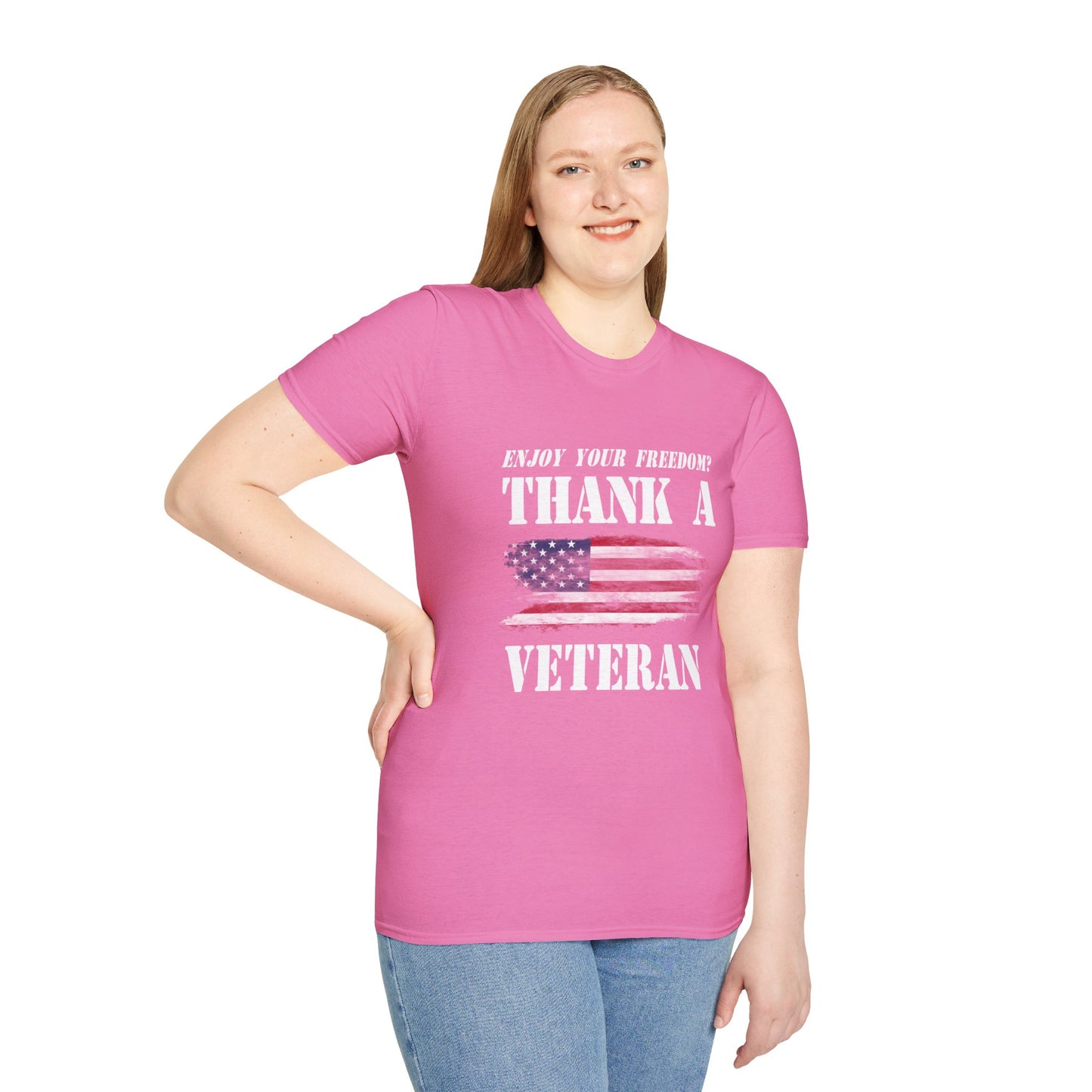 Enjoy Your Freedom Women's Relaxed/Plus Tshirt (MM Flag Logo) - Sweet Baby Jeez Teez