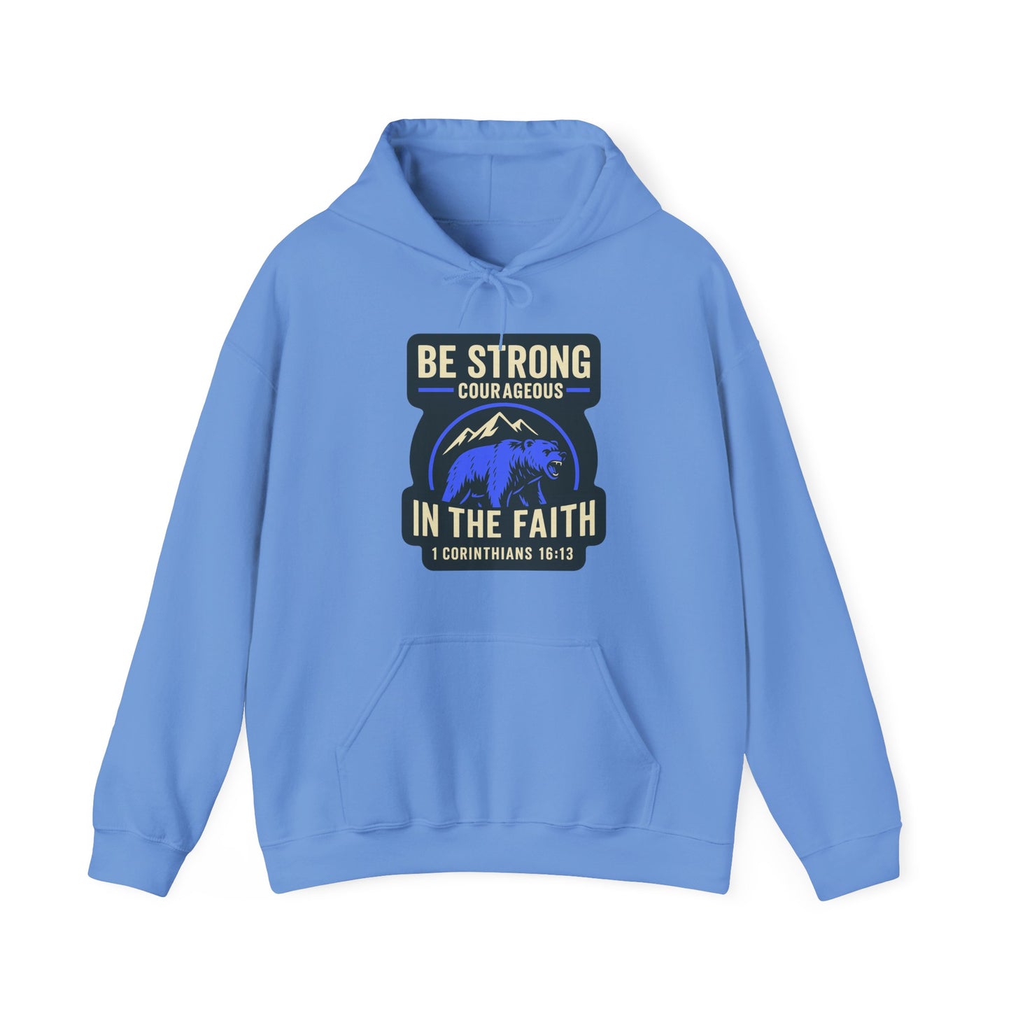 "Be Strong and Courageous" Bear Bible Verse Sweatshirt