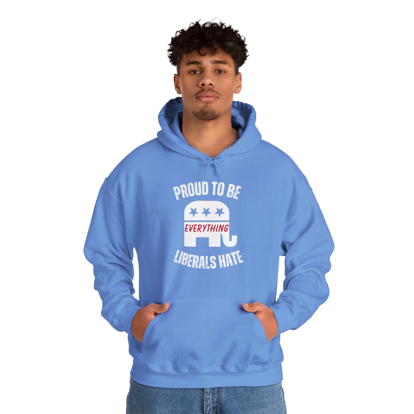 Proud to Be Men's Hoodie (White Logo) - Sweet Baby Jeez Teez